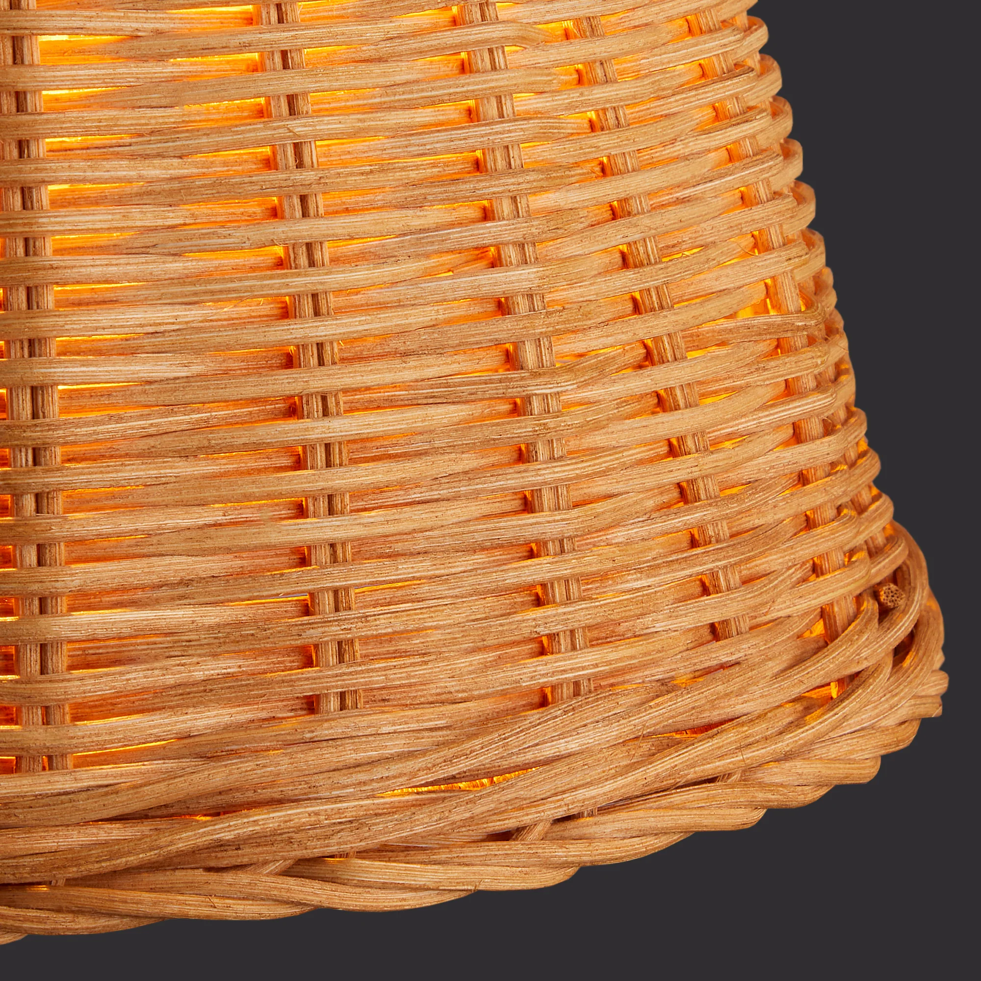 20cm empire shade in natural rattan - Image 3
