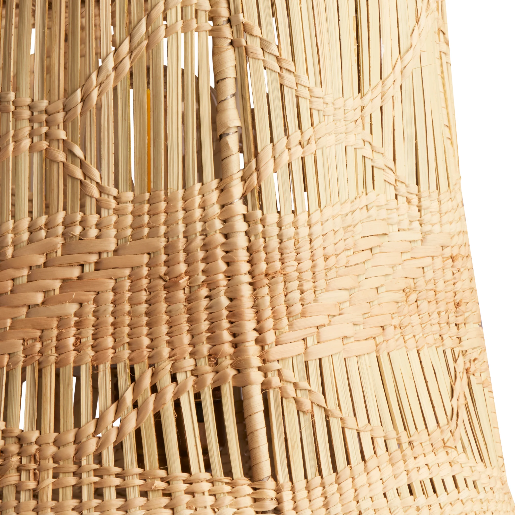 Evie woven lampshade in natural palm