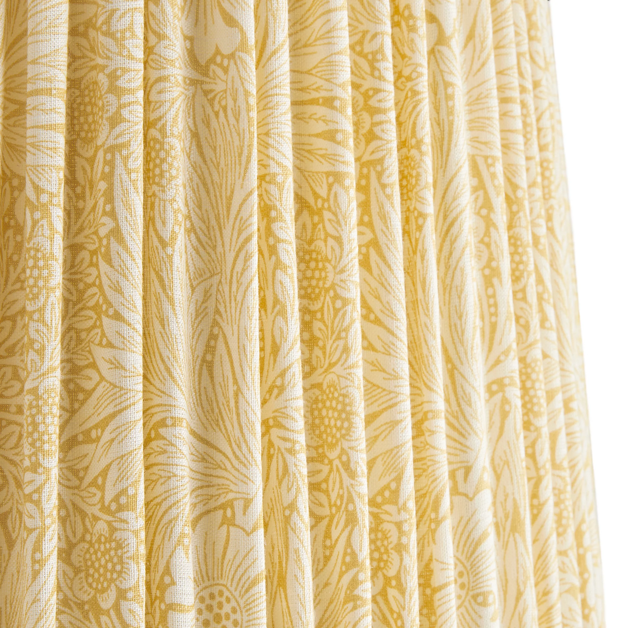 20cm tall tapered shade in Cowslip Marigold linen by Morris & Co.