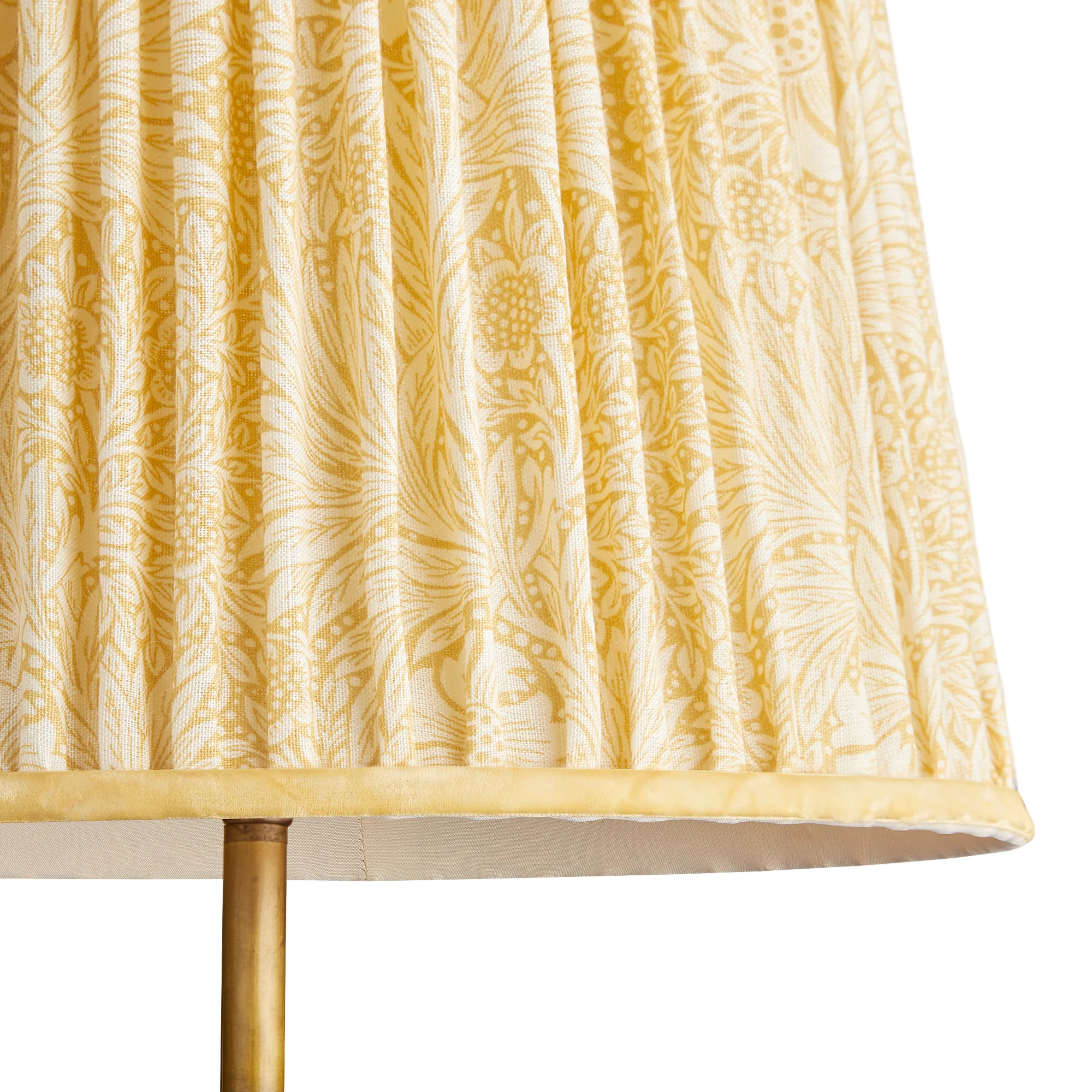 20cm tall tapered shade in Cowslip Marigold linen by Morris & Co. - Image 2