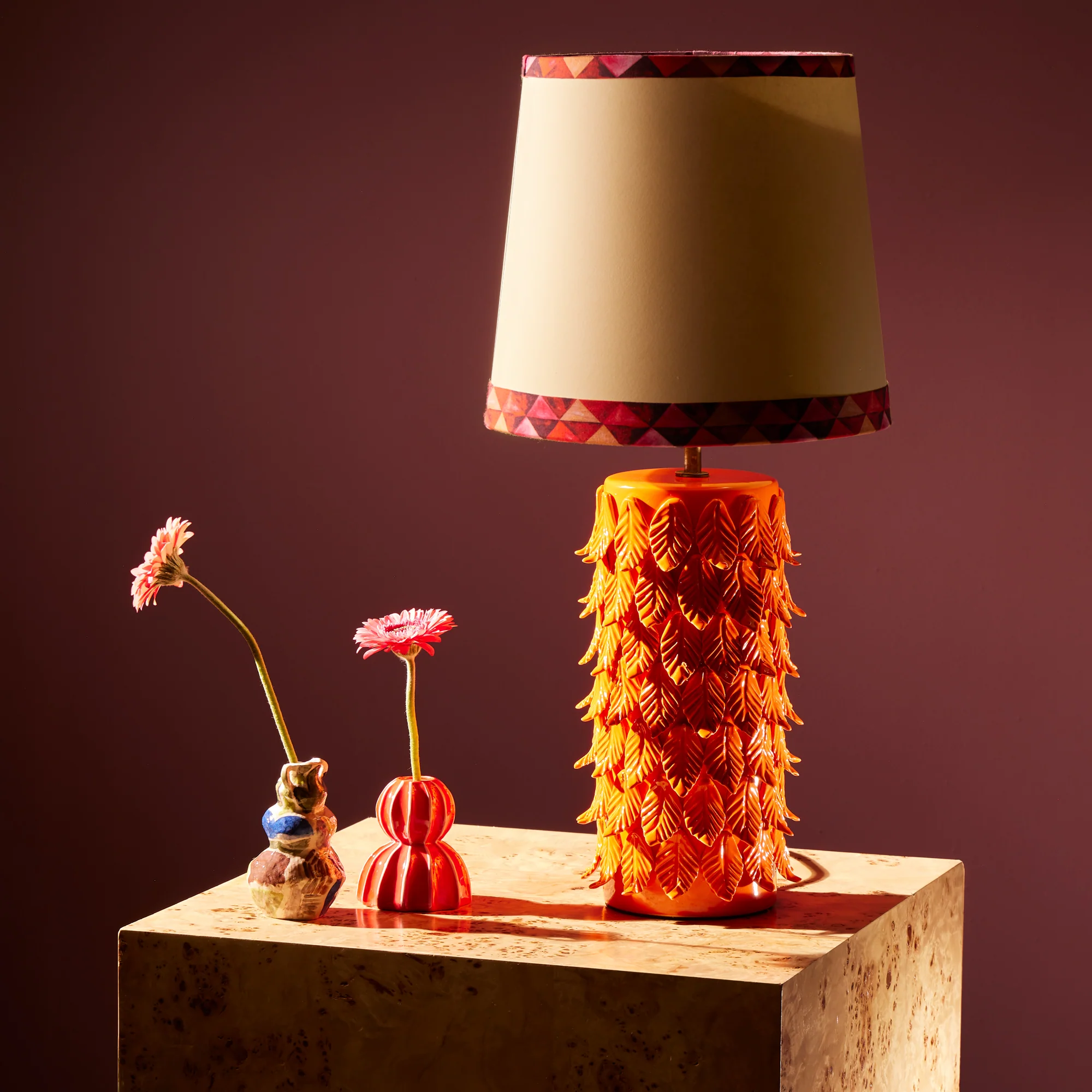 20cm tall tapered shade in red card harlequin by Matthew Williamson - Image 5