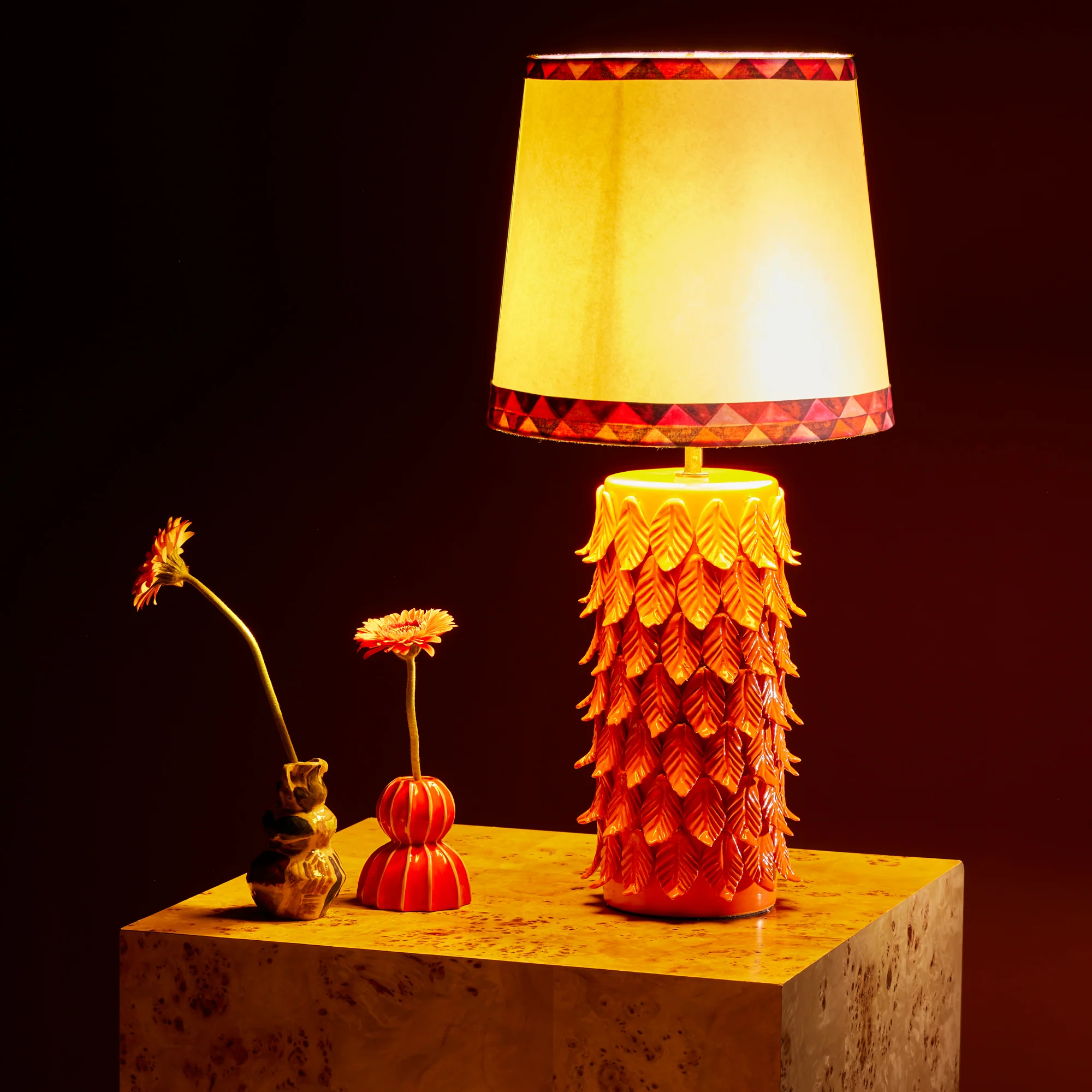 20cm tall tapered shade in red card harlequin by Matthew Williamson - Image 6