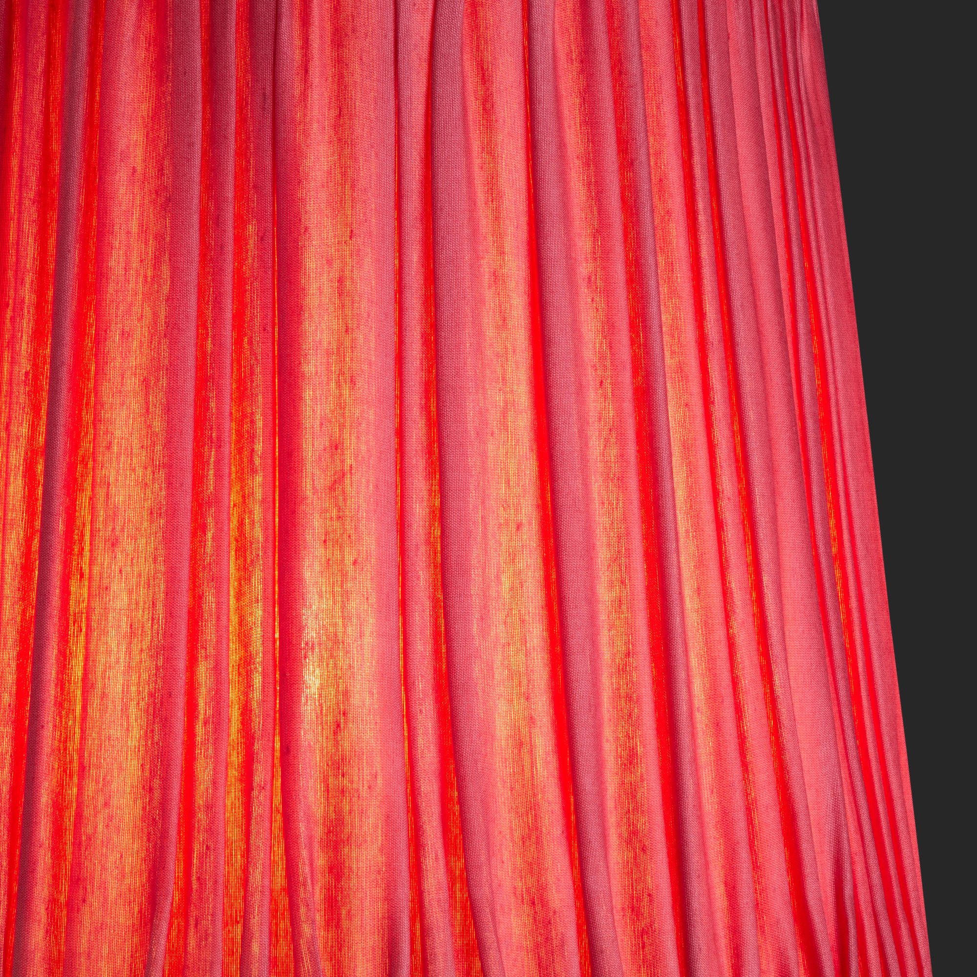 20cm tall tapered gathered lampshade in raspberry taj silk - Image 3
