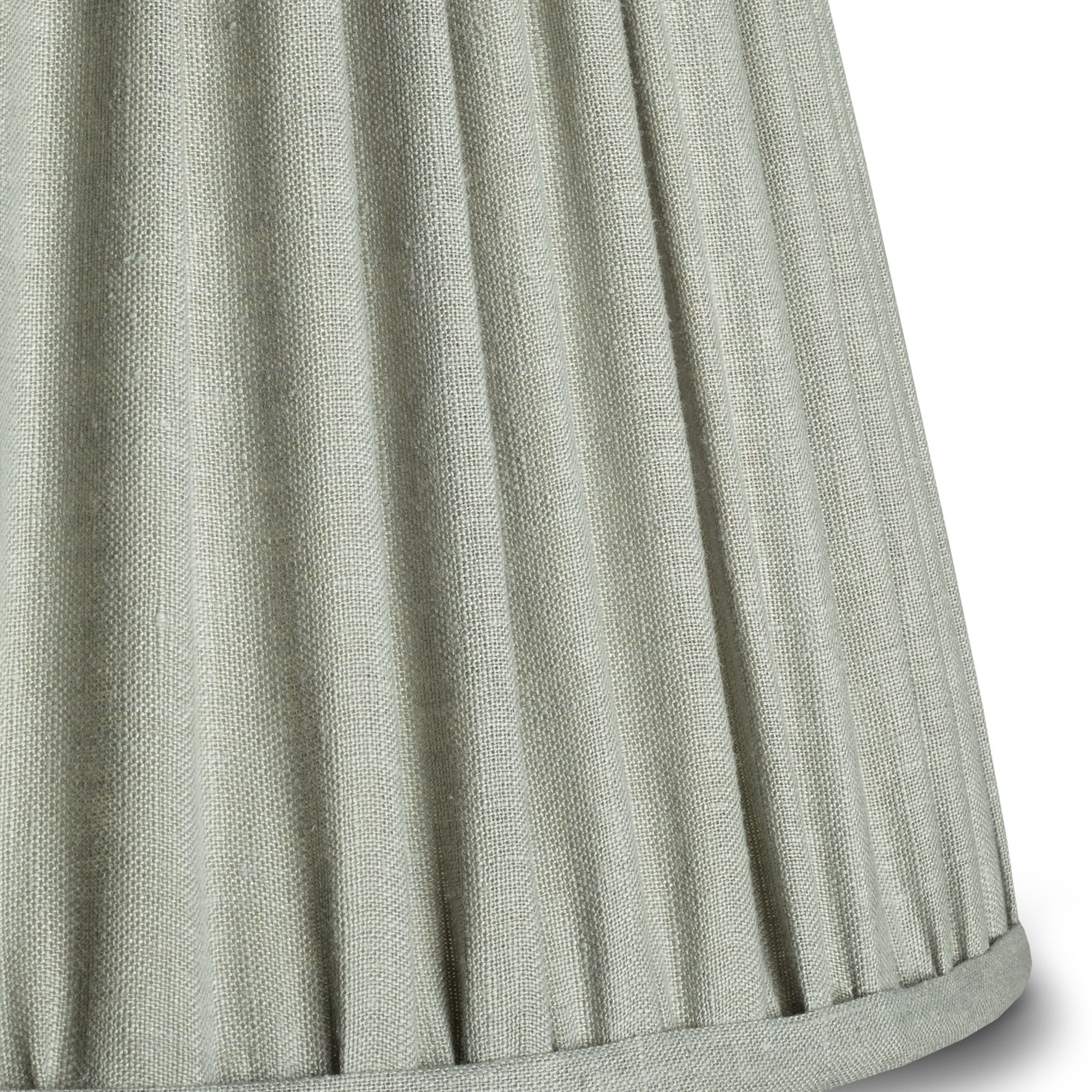 25cm empire gathered lampshade in smog stonewashed linen - Image 2