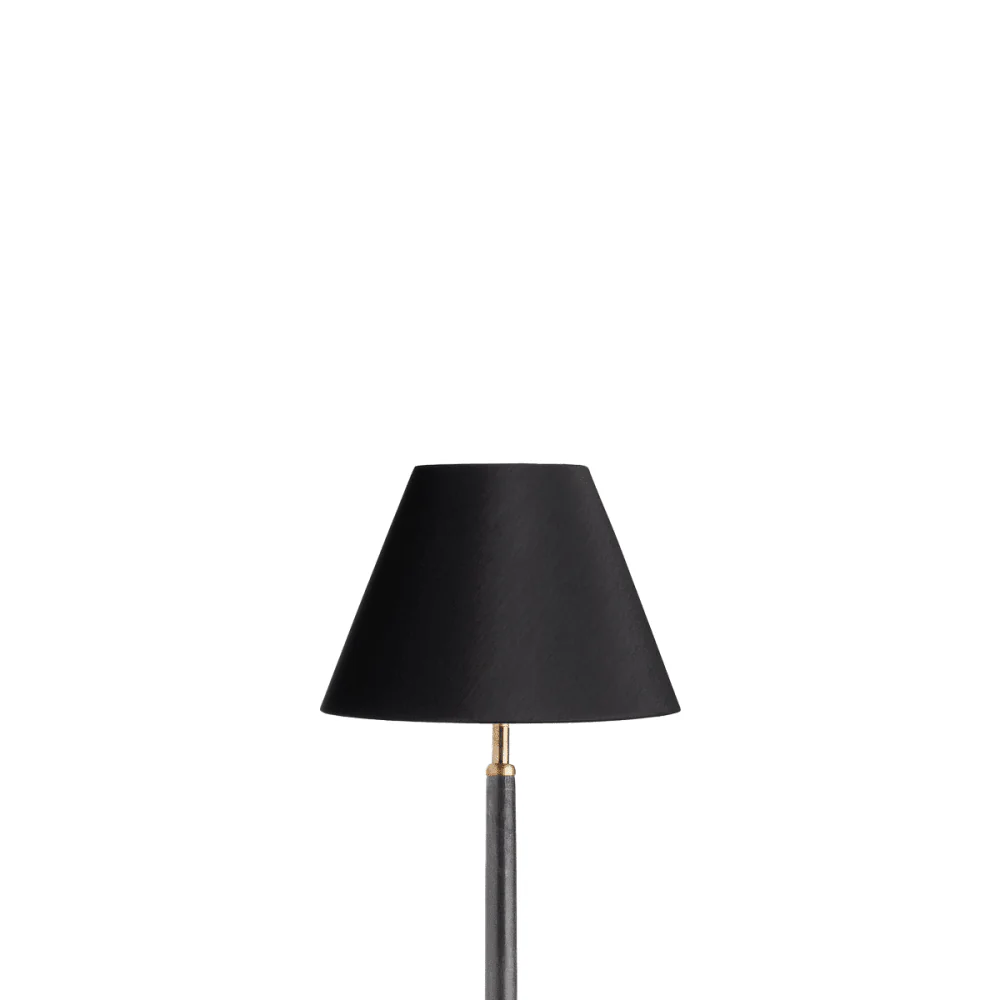 25cm empire lampshade in black with Glasgow gold interior
