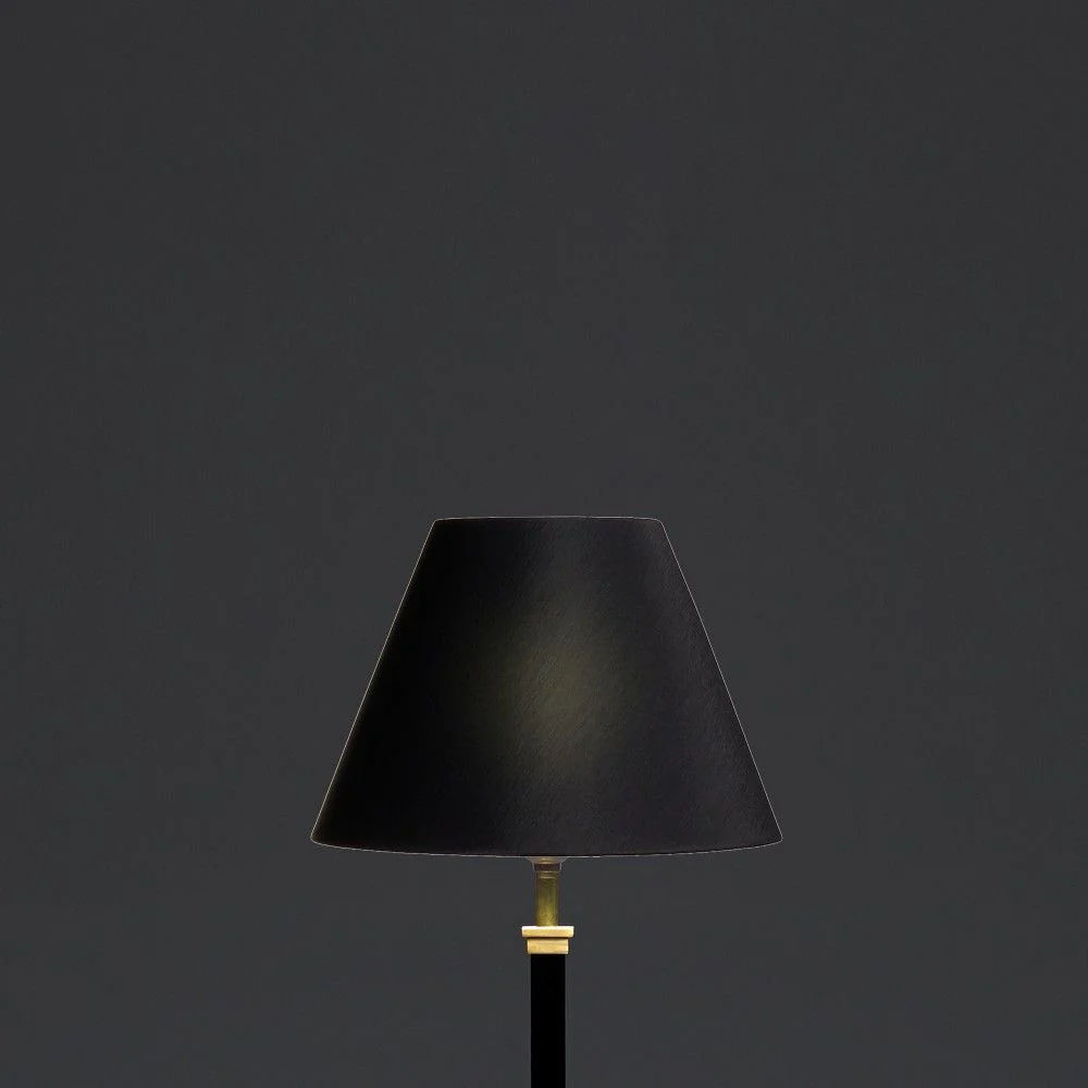 25cm empire lampshade in black with Glasgow gold interior - Image 5