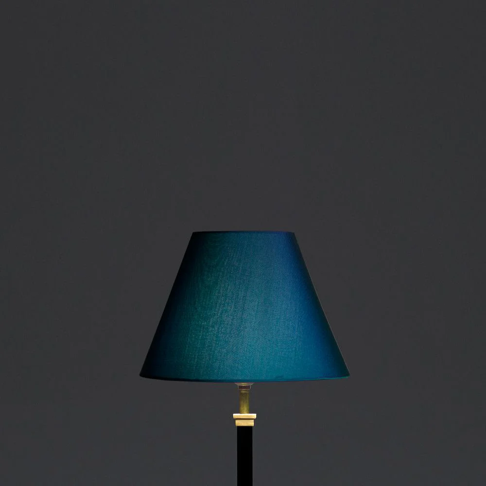 25cm empire lampshade in peacock dupion silk - Image 2