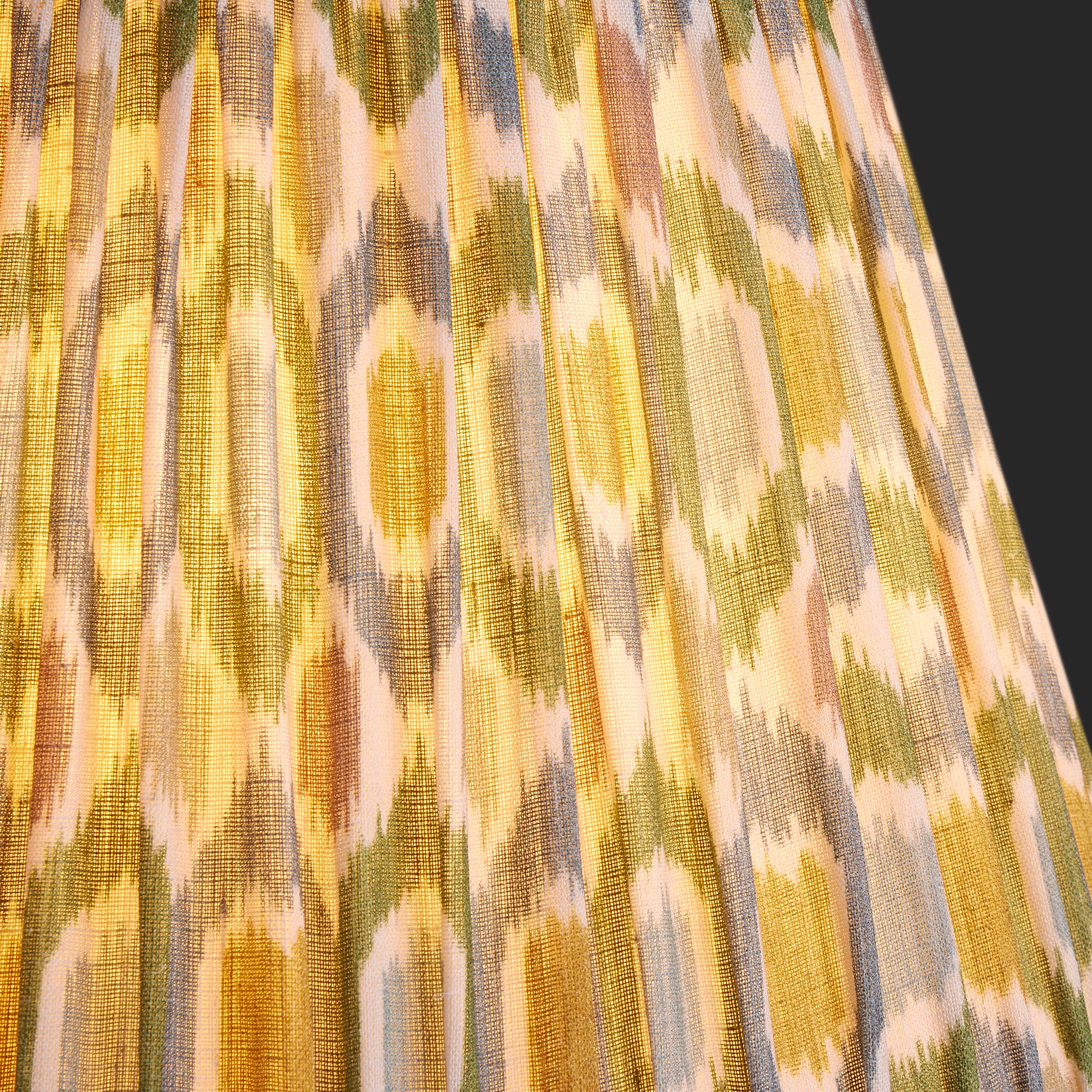 25cm empire shade in blue and green Small Ikat Spot linen by GP & J Baker - Image 3