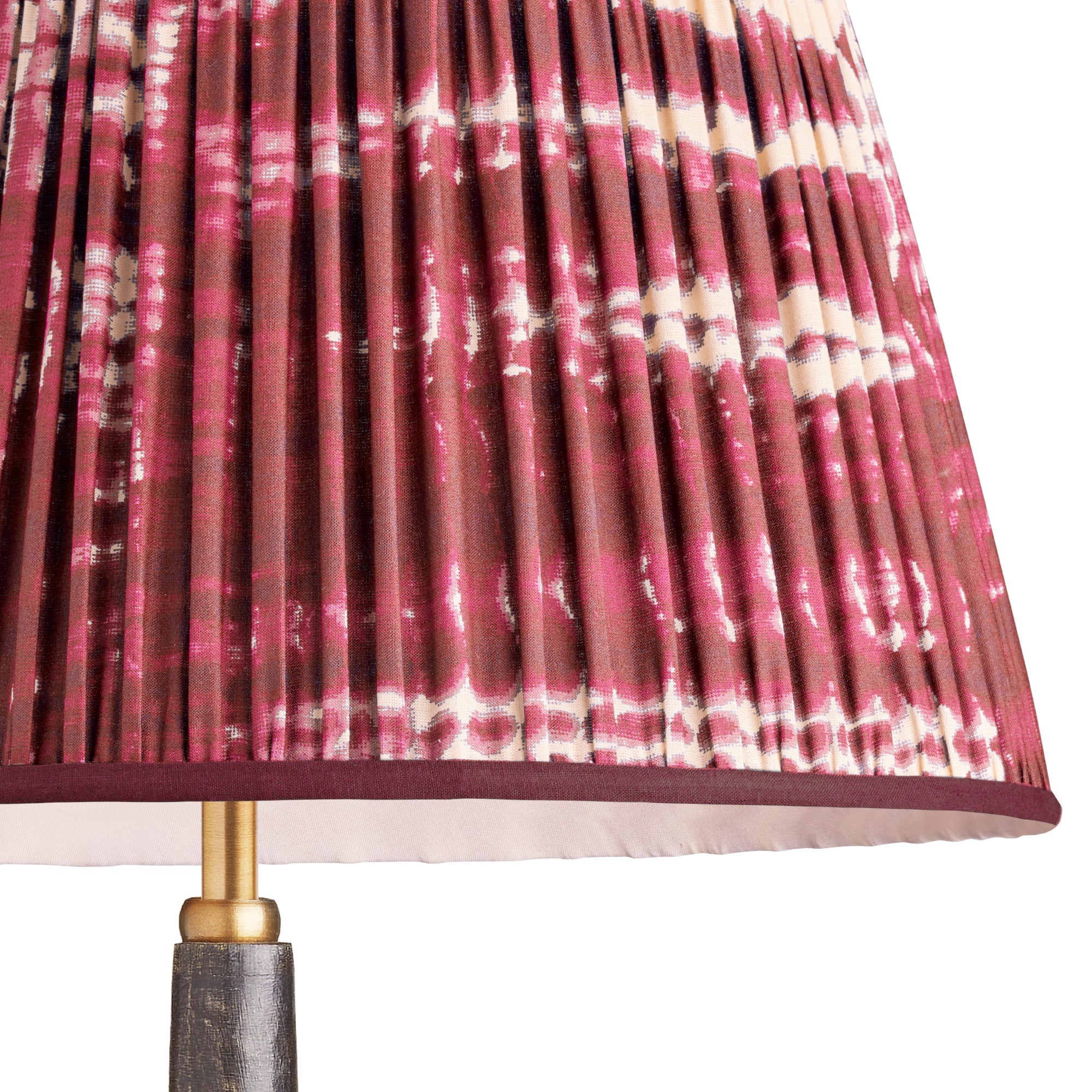 25cm empire shade in Crimson tie dyed cotton - Image 2