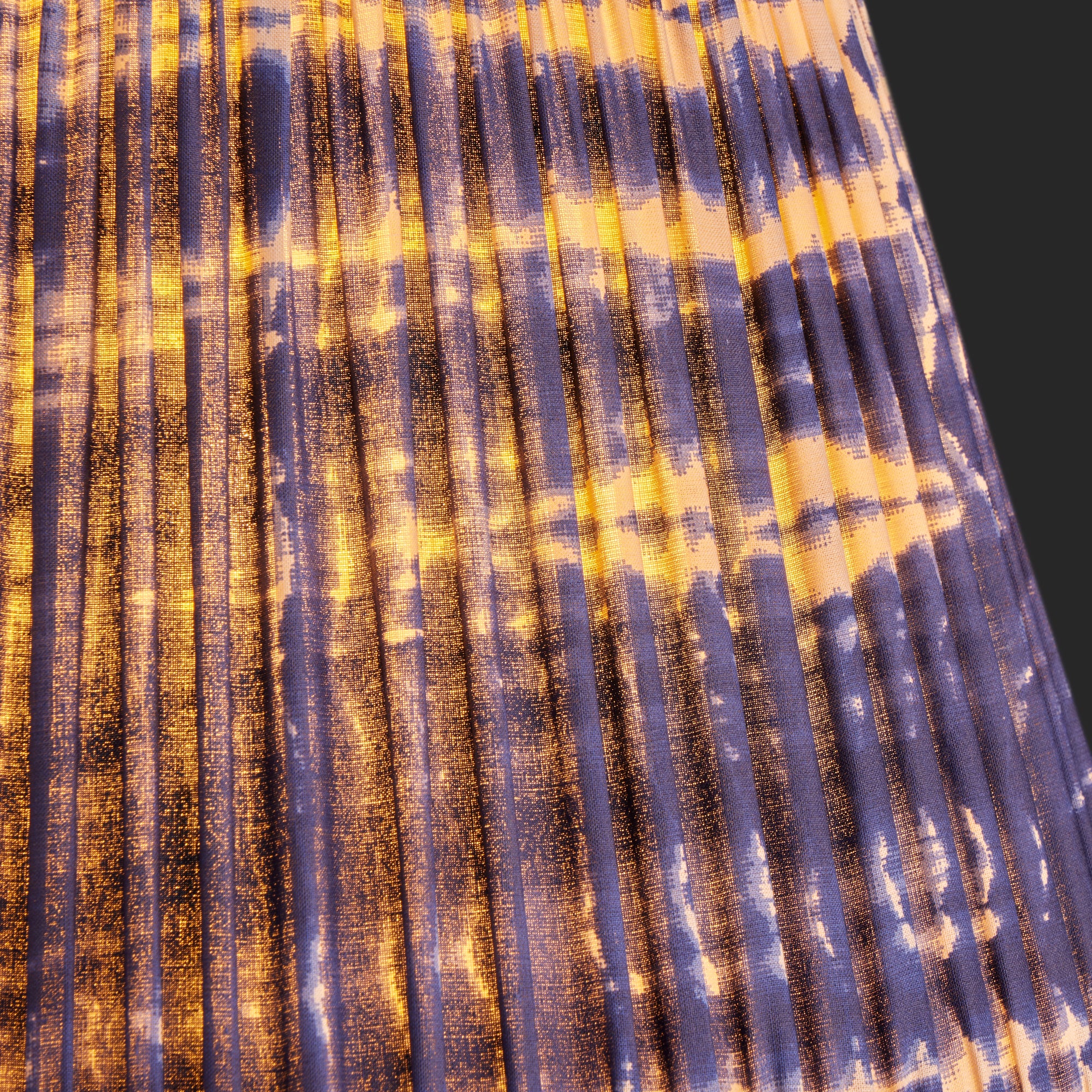 25cm empire shade in denim tie dyed cotton - Image 3