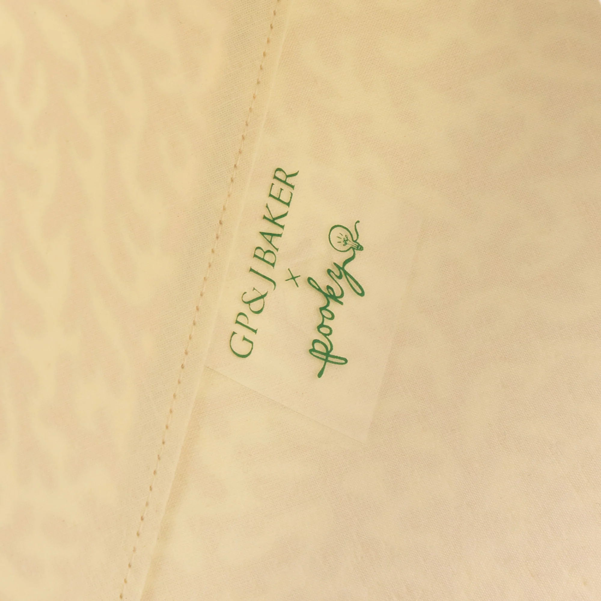 25cm empire shade in green blue Tuffley cotton by GP & J Baker - Image 4