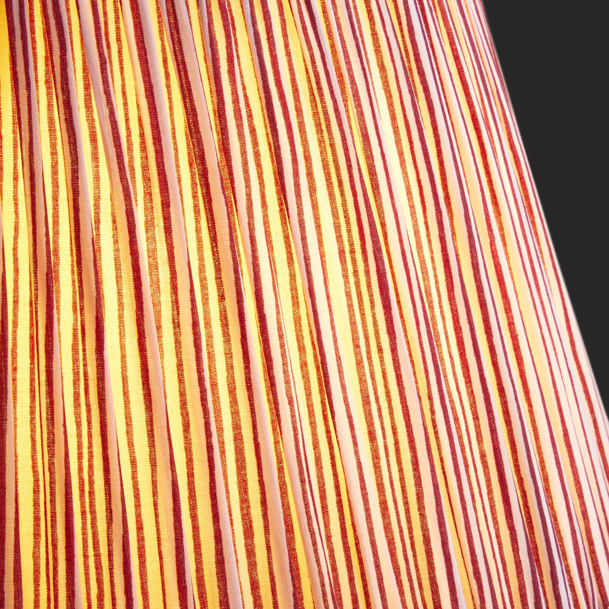 25cm empire shade in ruby candy stripe block printed cotton - Image 3