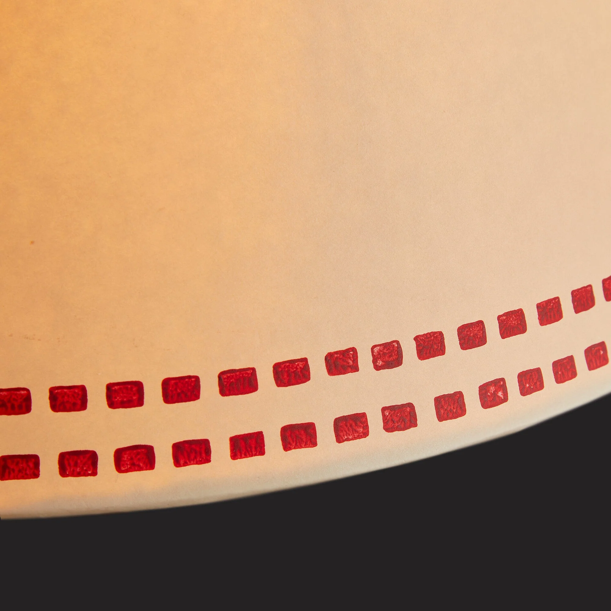 25cm empire shade in scarlet tracks hand painted card - Image 5