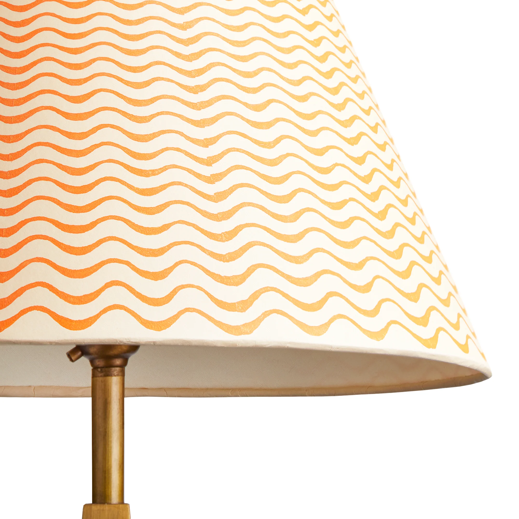 25cm empire shade in tangerine ripples hand painted card - Image 2