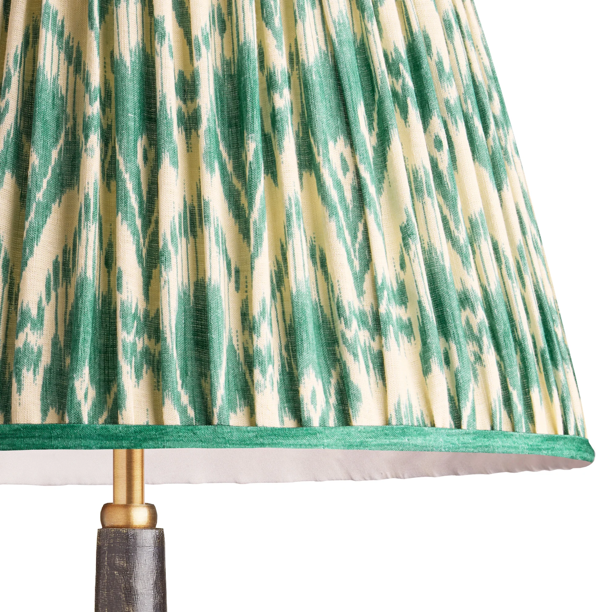 25cm empire shade in teal Zaraband gathered linen by GP & J Baker - Image 2