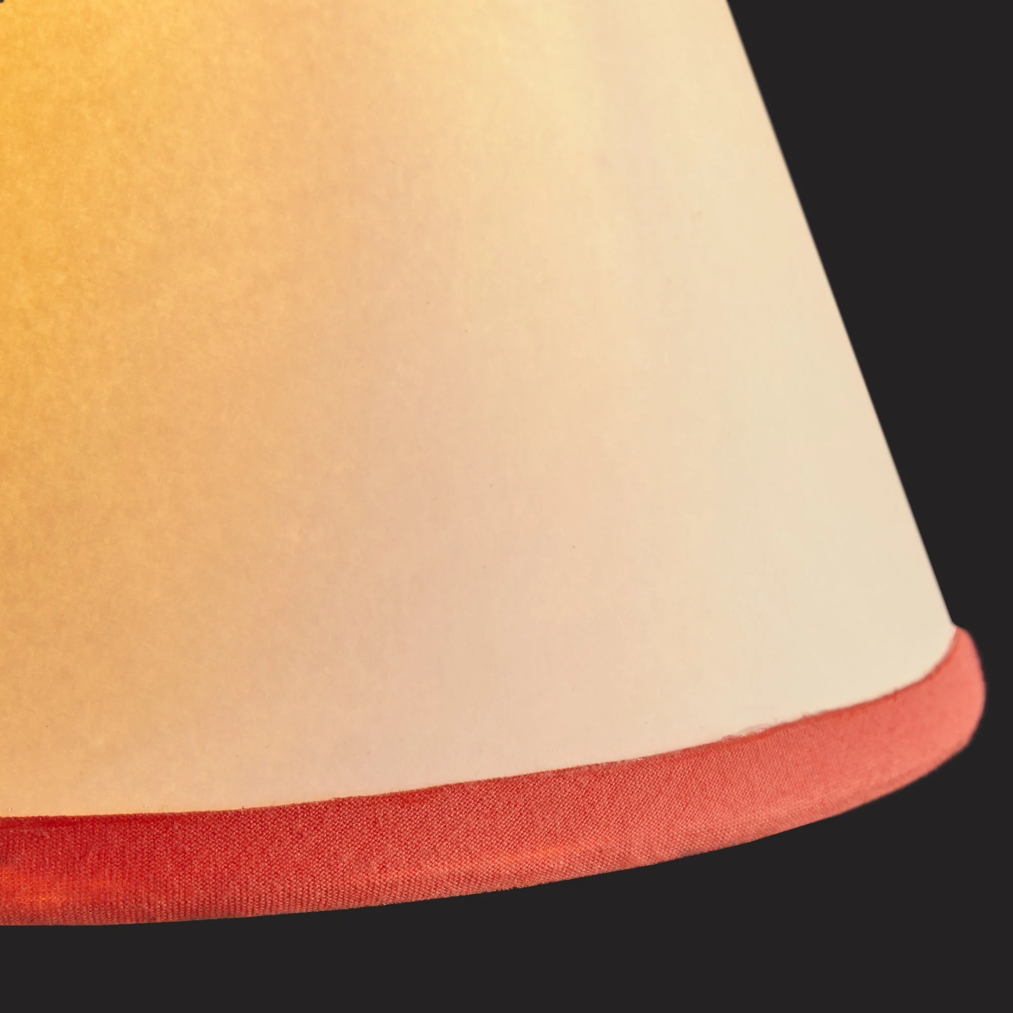 25cm Empire Top n Tail shade in cream card with coral tape - Image 3