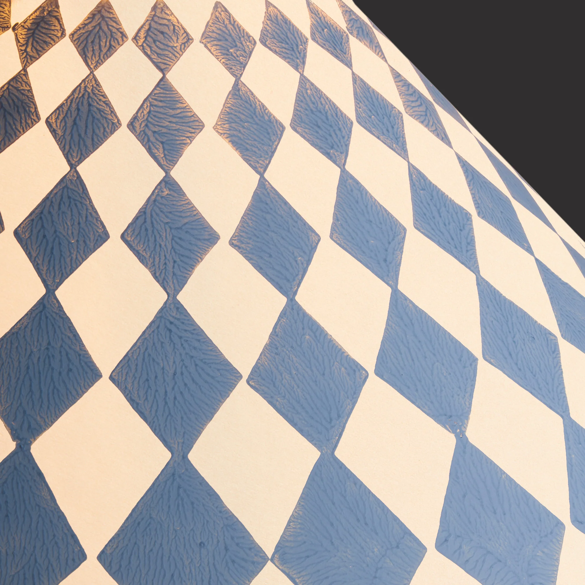 25cm extreme empire shade in french blue Jester hand painted card - Image 3