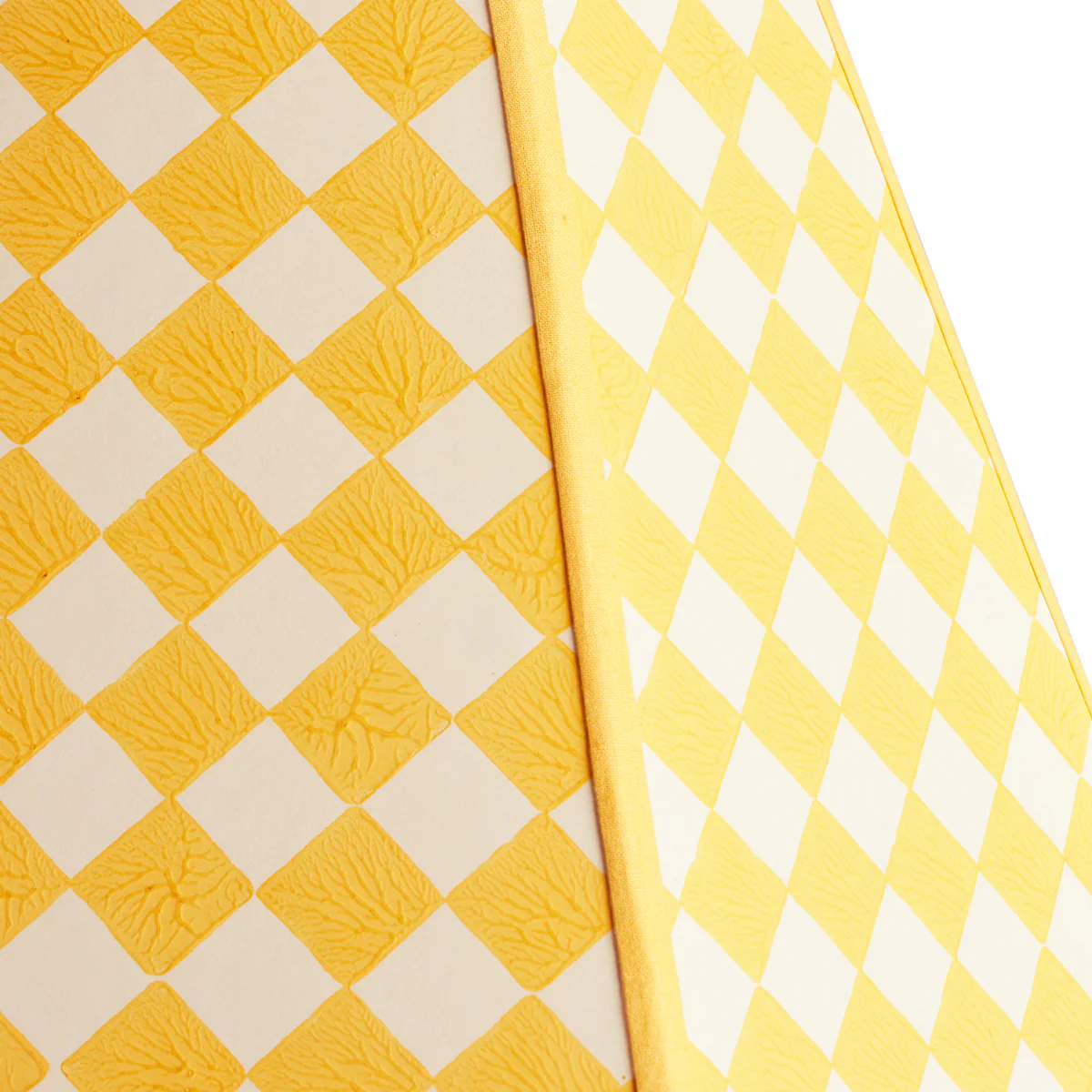 25cm Milford check hexagon shade in cornsilk