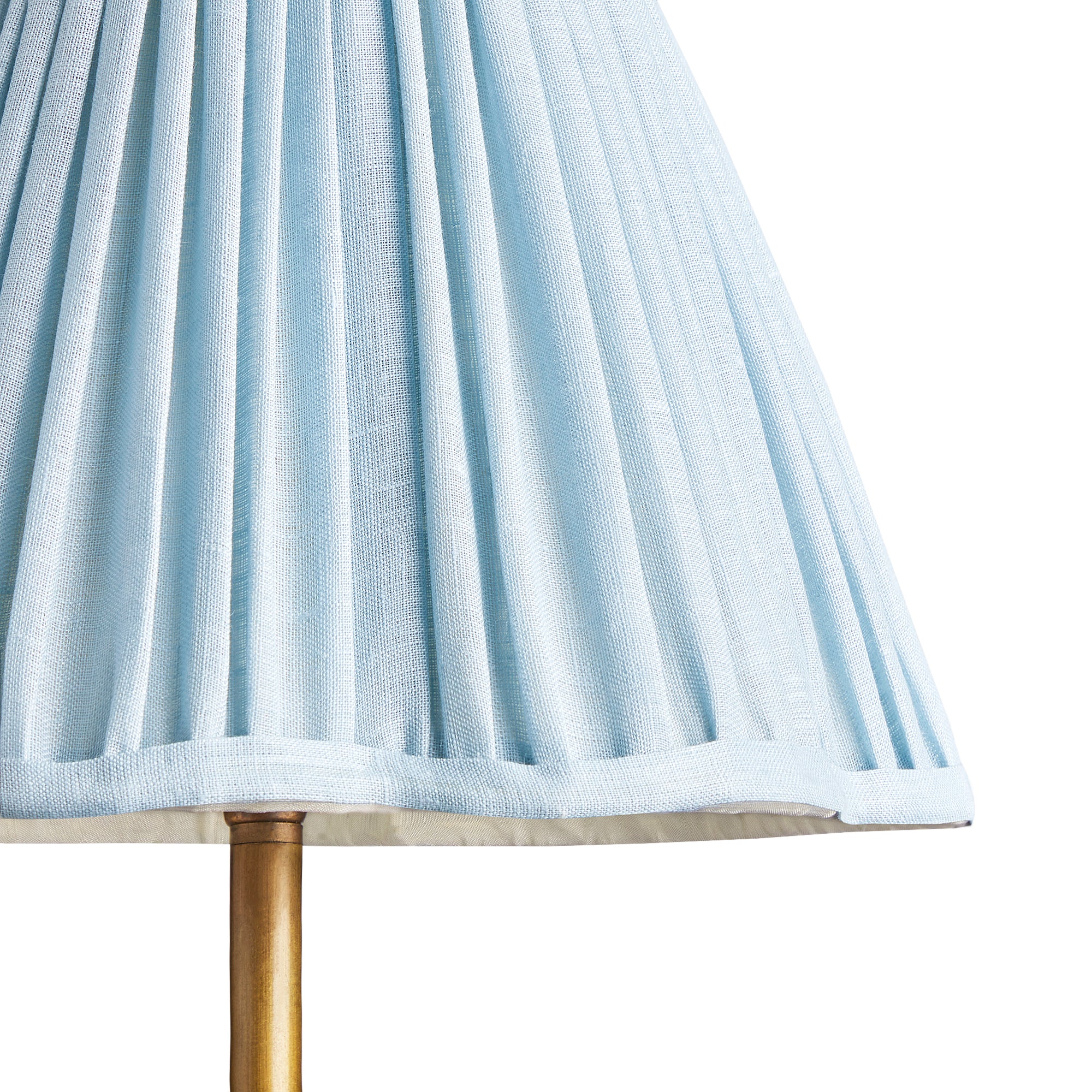 25cm scalloped empire shade in blue sky linen - Image 2