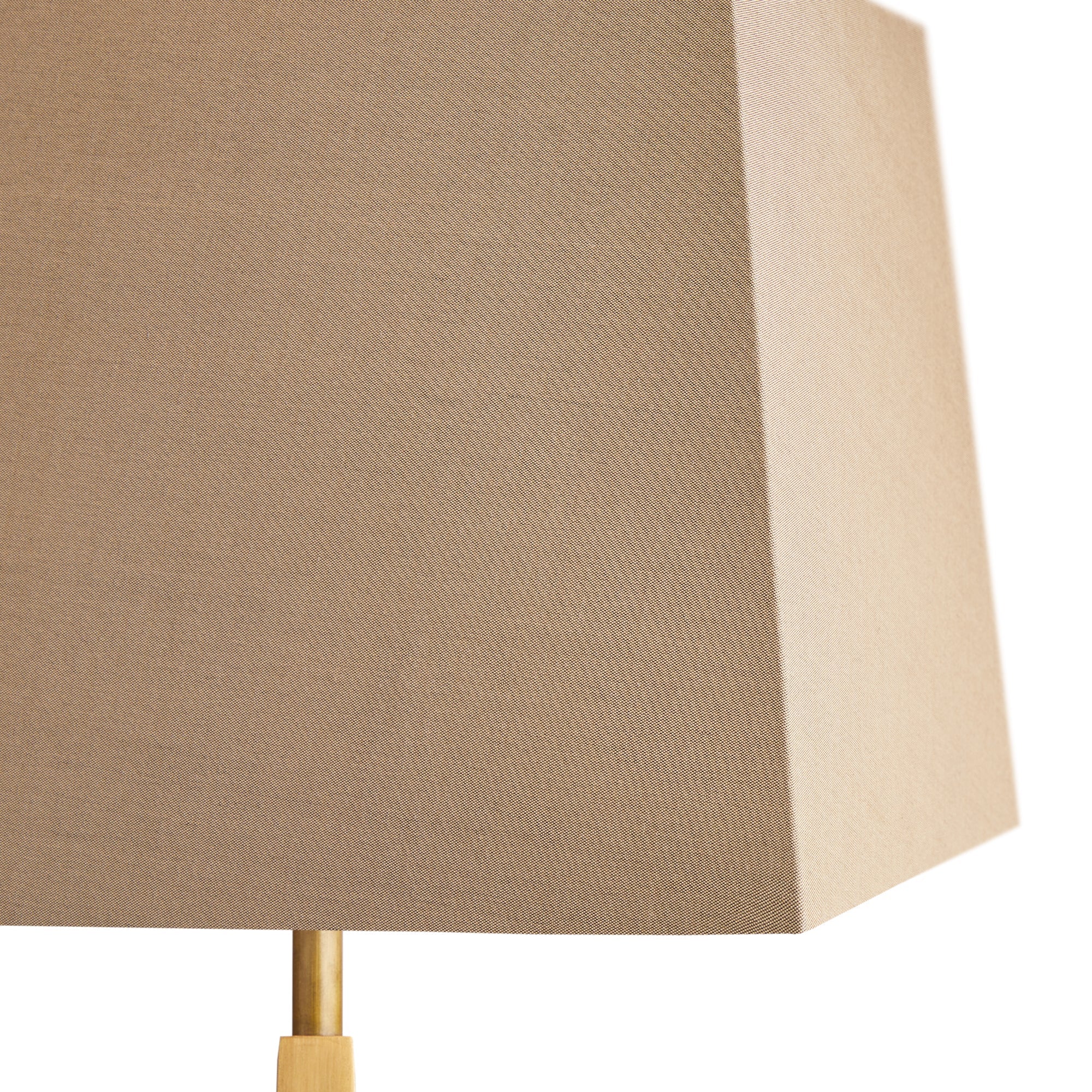 25cm square lampshade in taupe dupion silk - Image 3