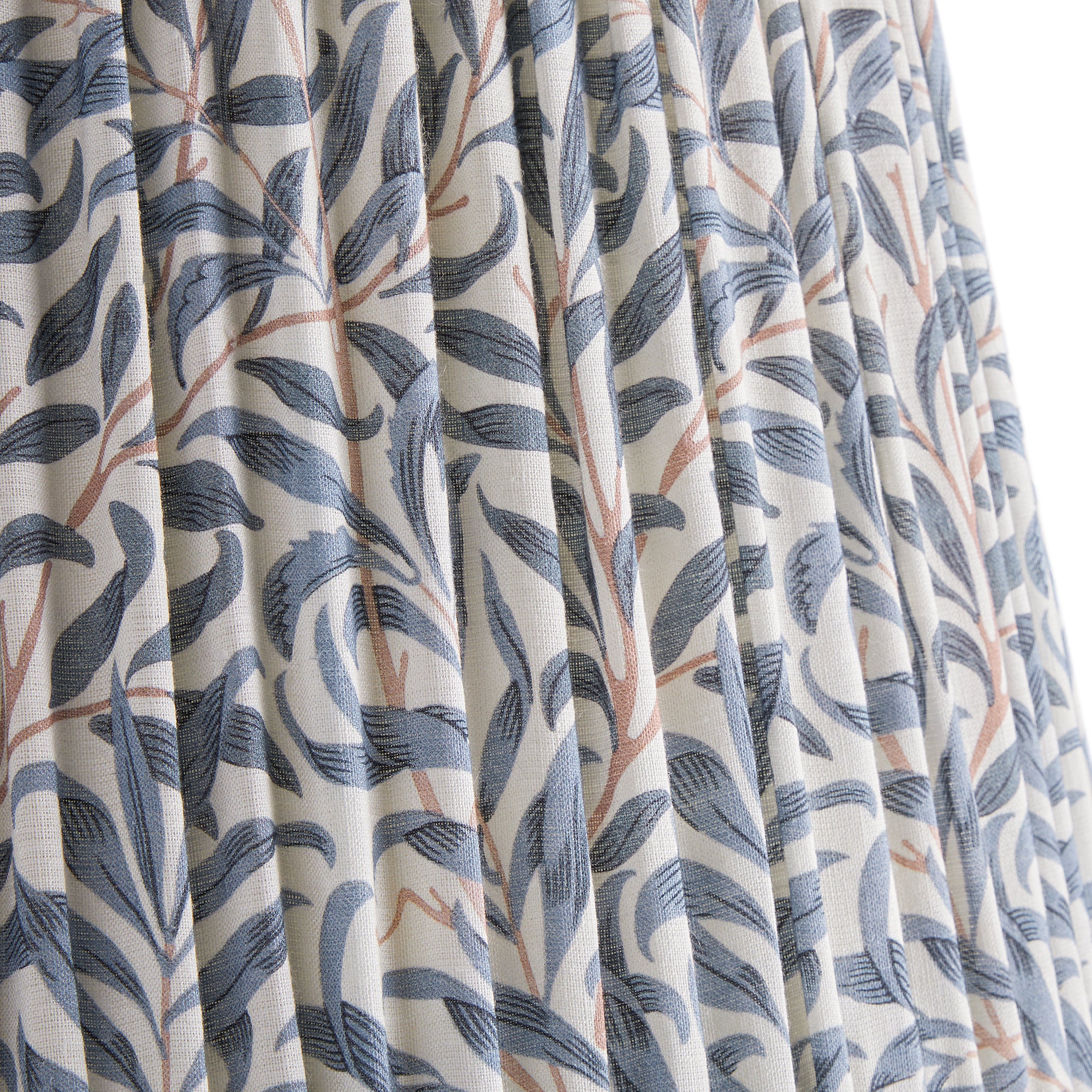 25cm tall tapered shade in indigo Willow Boughs linen by Morris & Co.