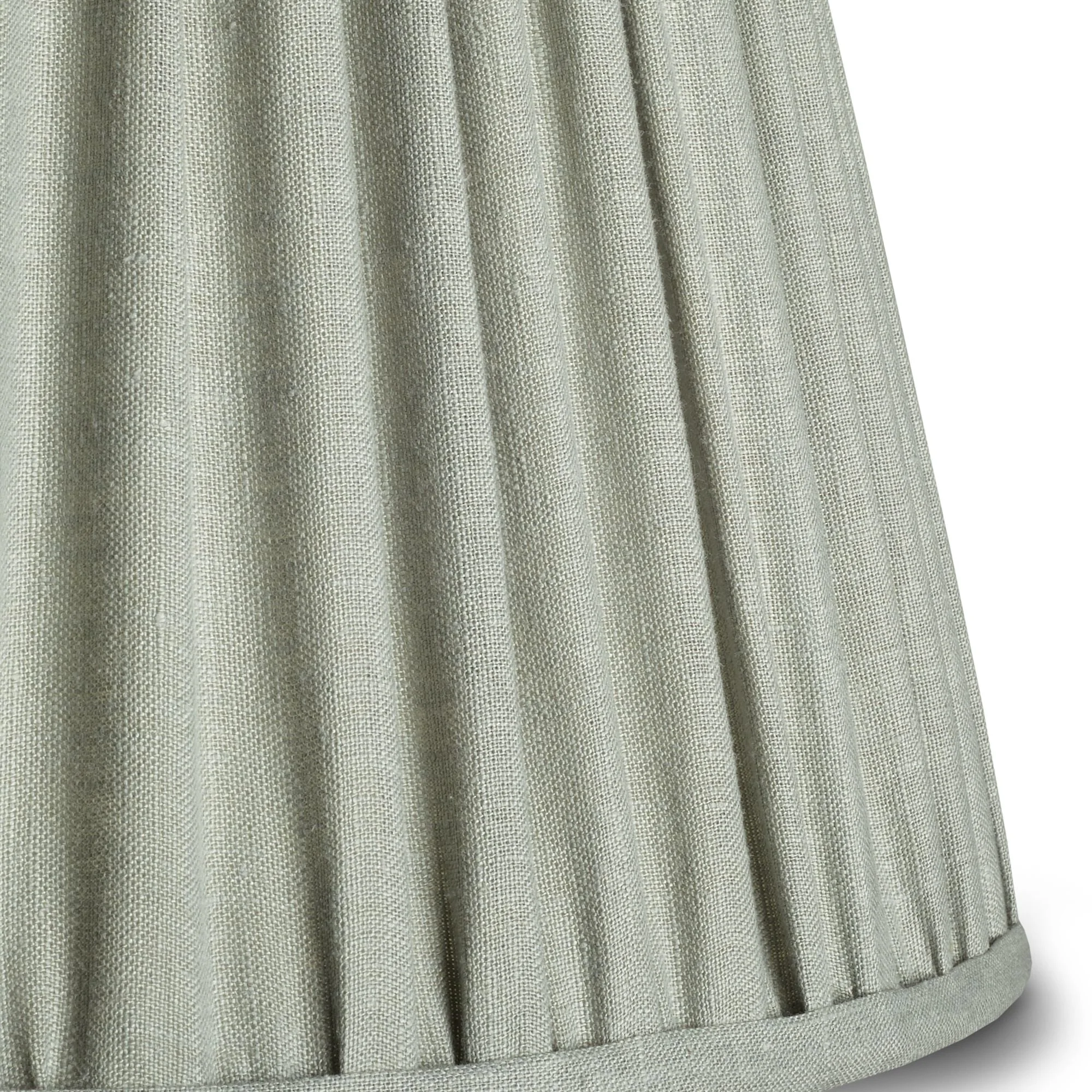 25cm tall tapered gathered lampshade in smog stonewashed linen - Image 2