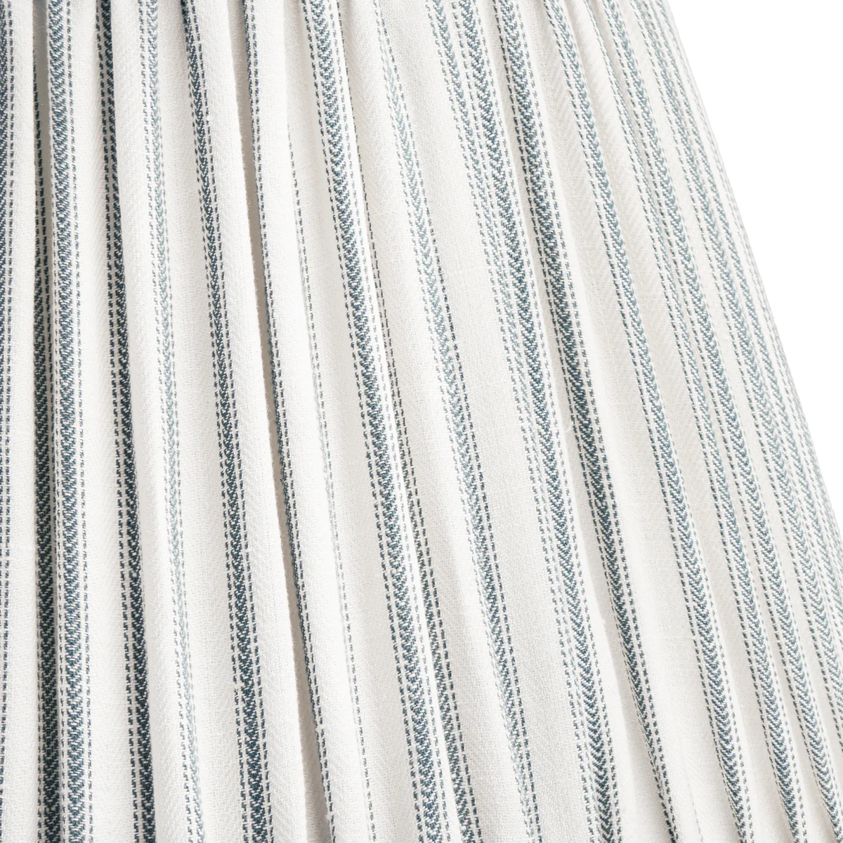 30cm empire bloomer shade in blue ticking linen