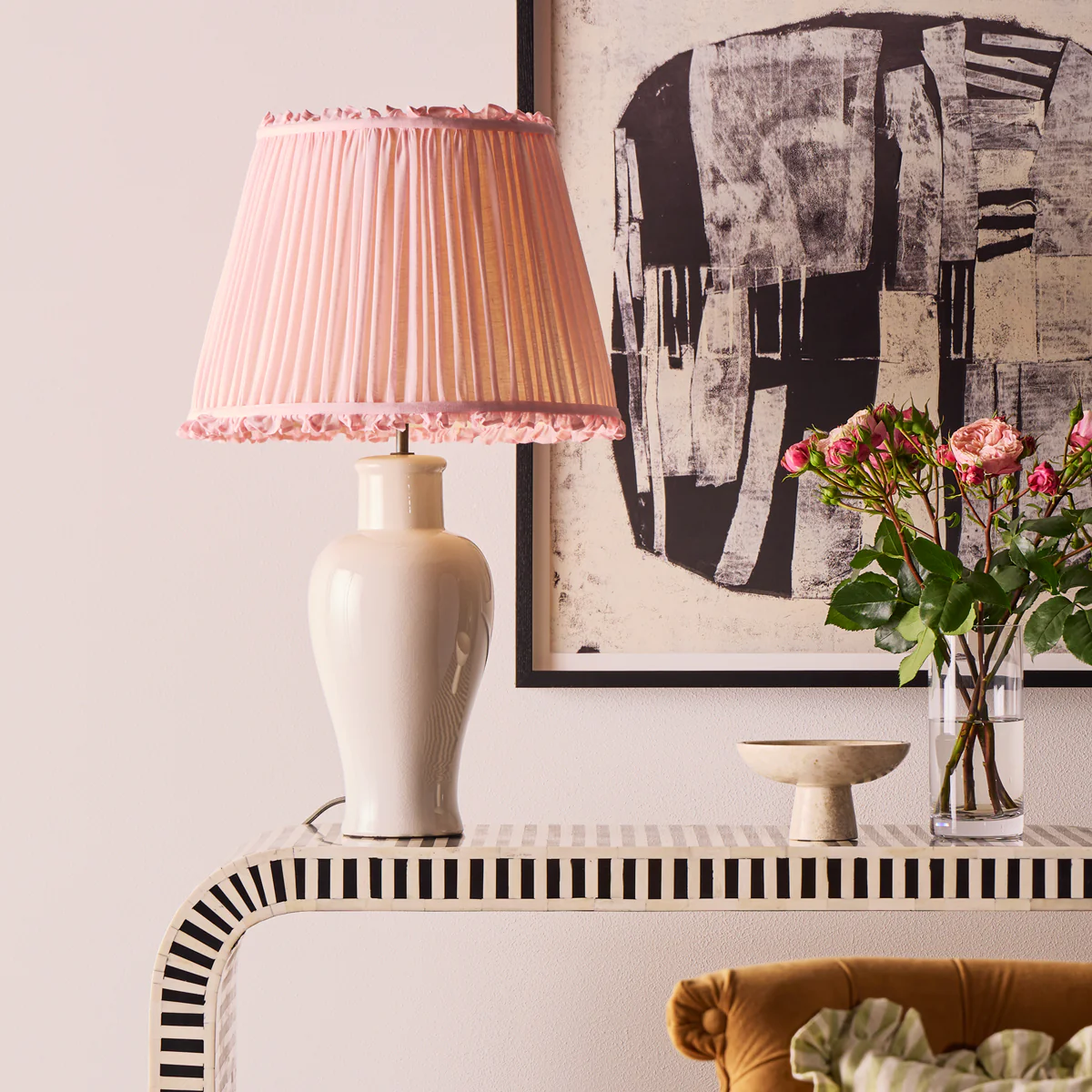 30cm empire bloomer shade in marshmallow linen - Image 5