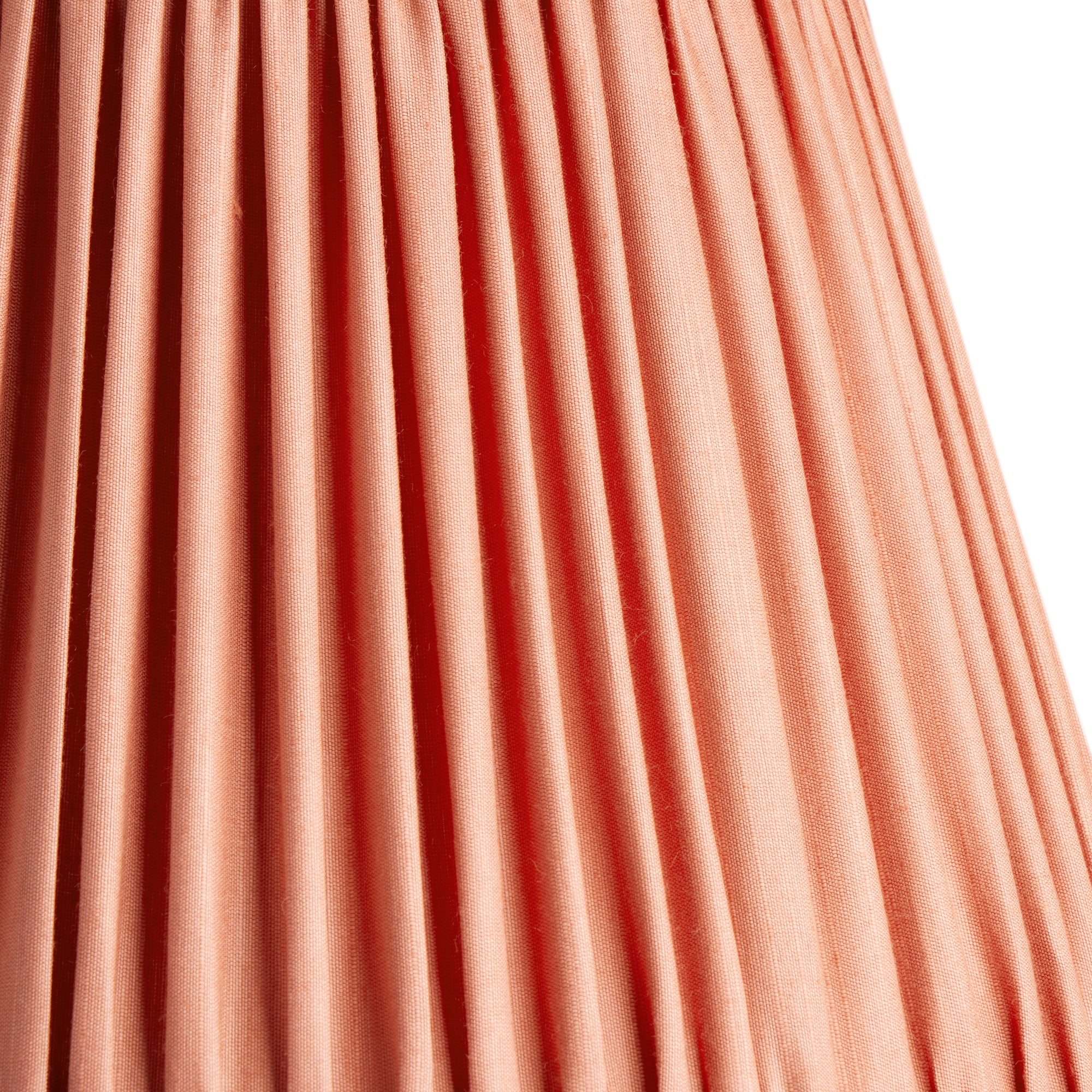 30cm empire gathered lampshade in coral silk