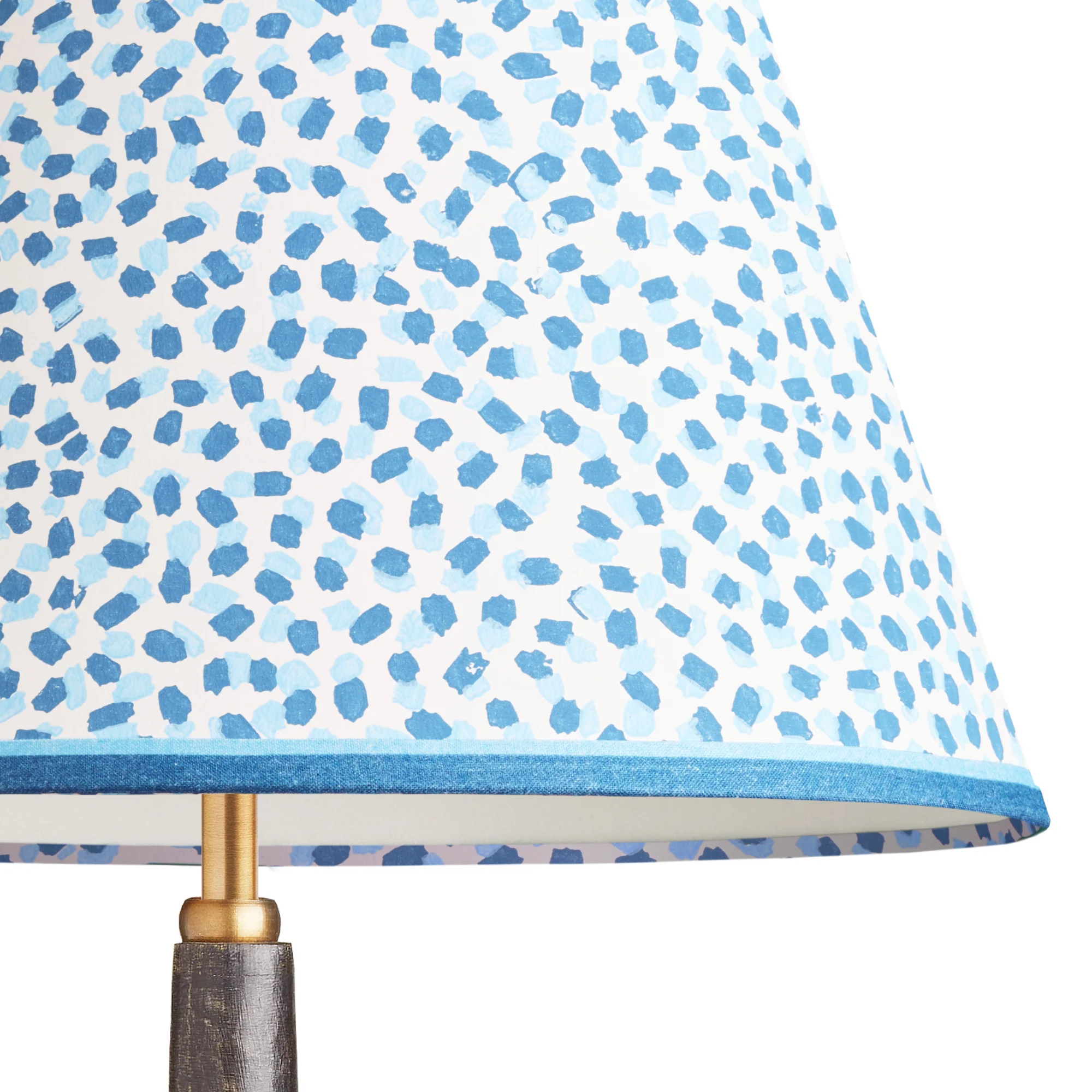 30cm empire shade in blue and indigo Polka Dot paper by GP & J Baker - Image 2