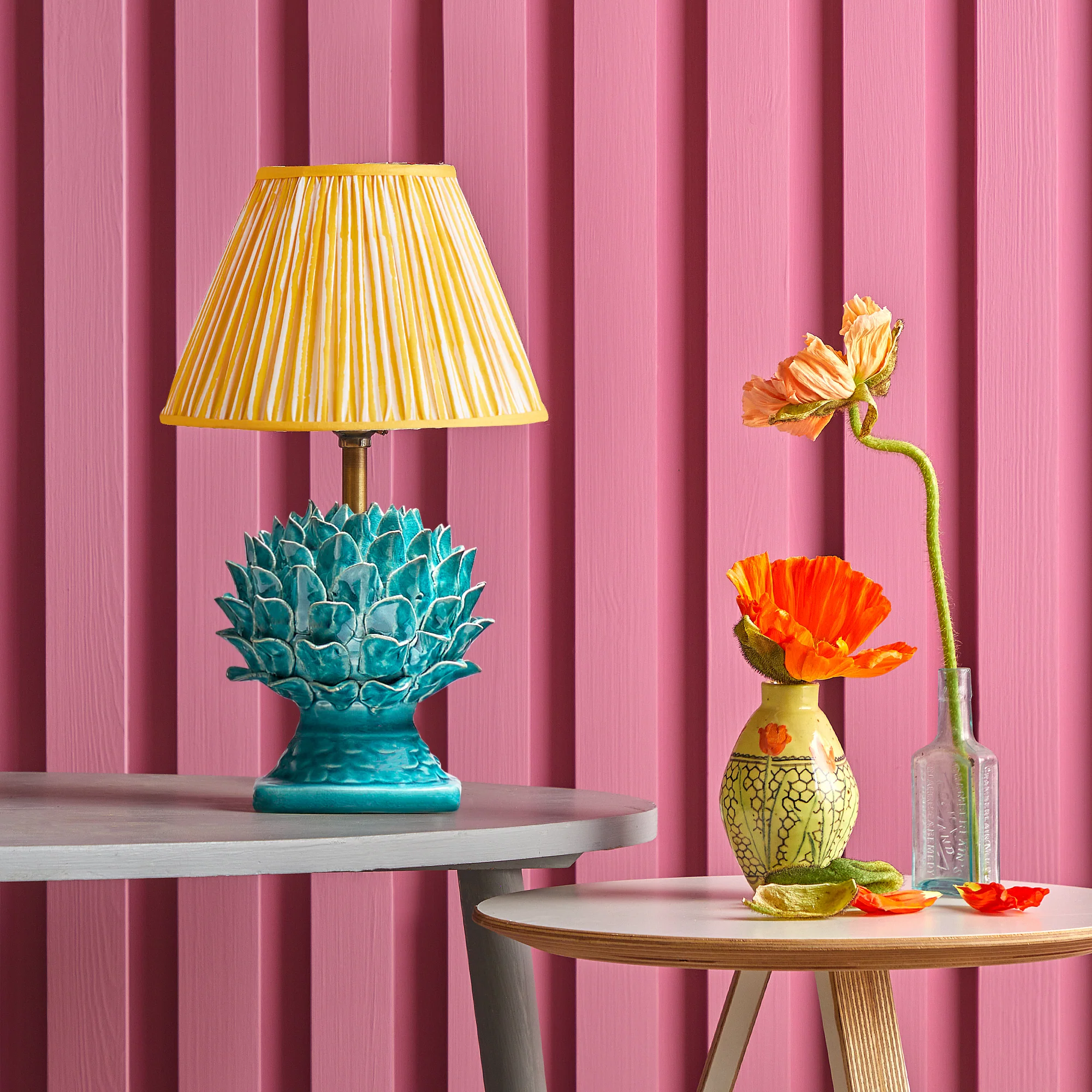 30cm empire shade in calendula chalk stripes - Image 4