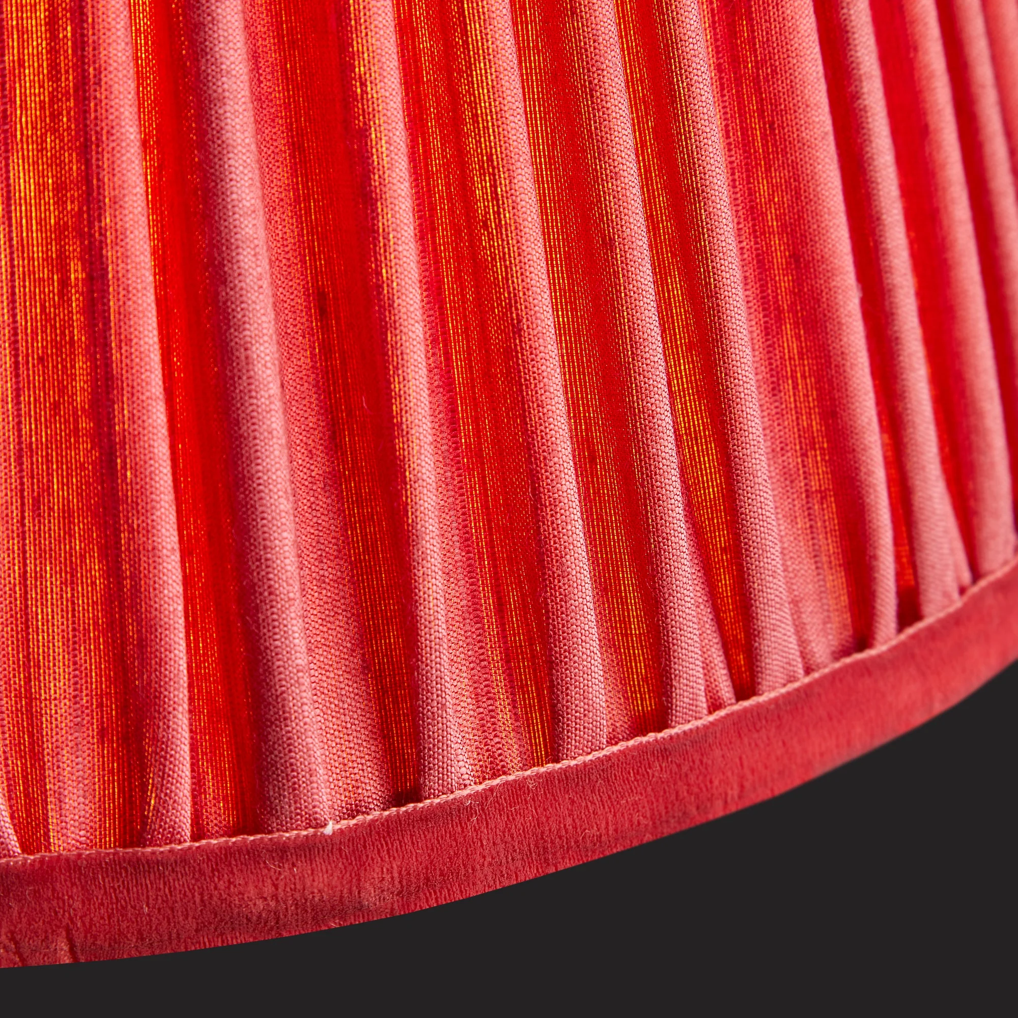 30cm empire shade in currant silk with velvet tape - Image 3