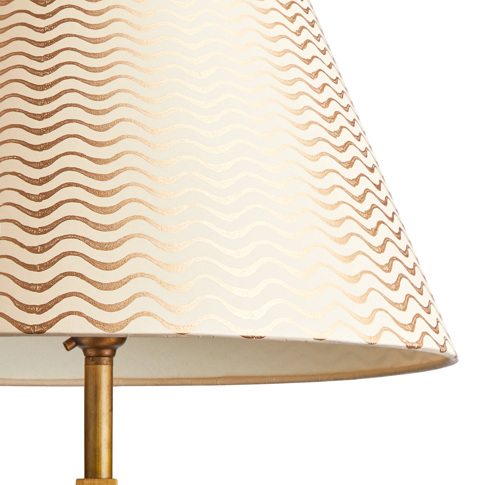 30cm empire shade in gold ripples hand painted card - Image 2