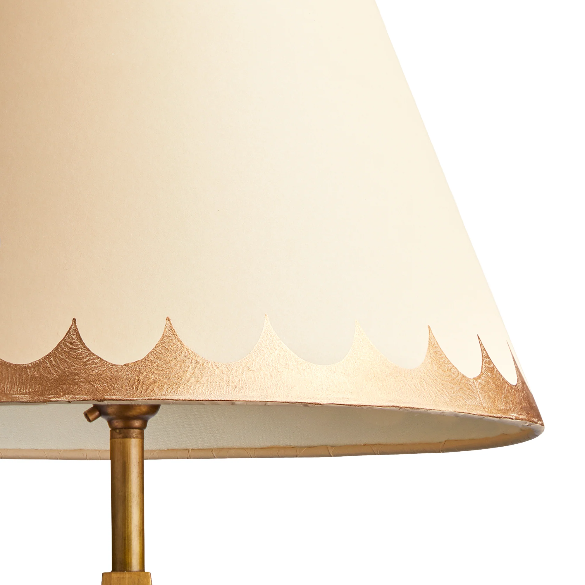 30cm empire shade in gold scallops hand painted card - Image 2