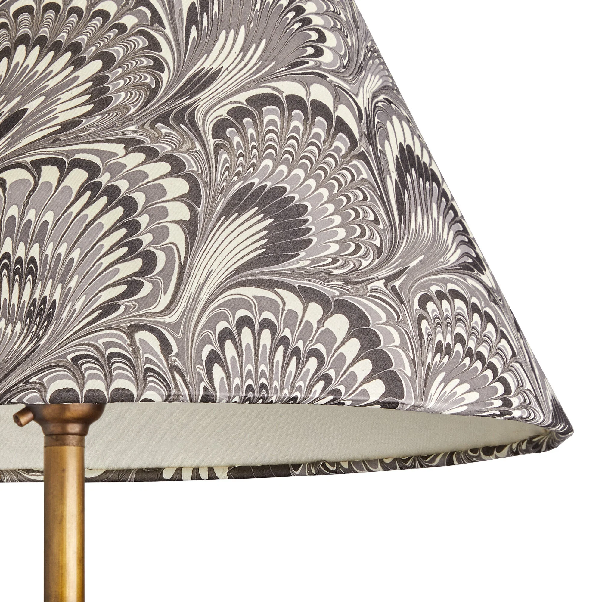 30cm empire shade in grey and black Piave hand made marble paper - Image 5