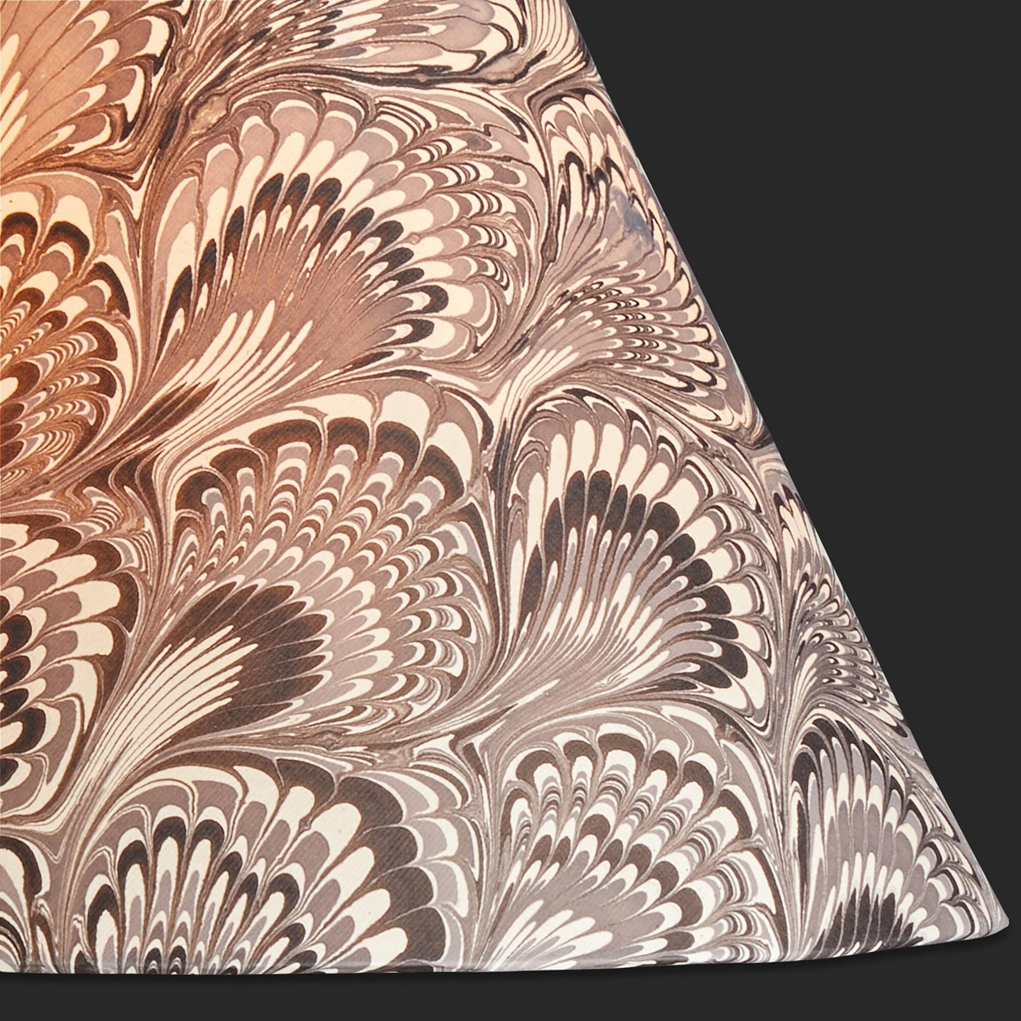 30cm empire shade in grey and black Piave hand made marble paper - Image 6