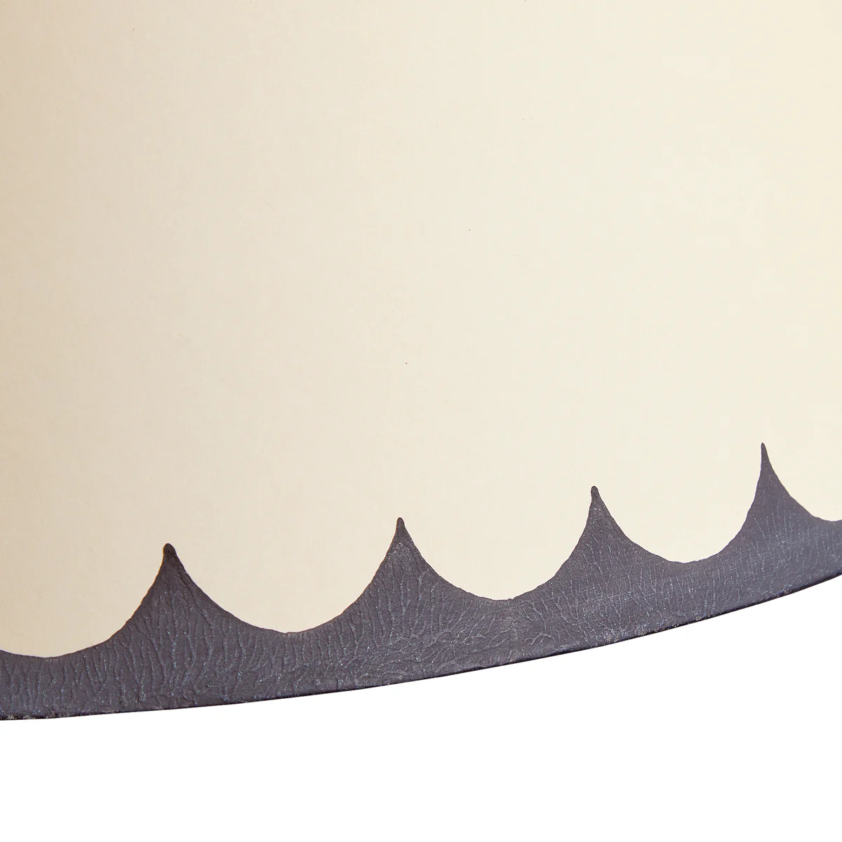 30cm empire shade in jet scallops hand painted card