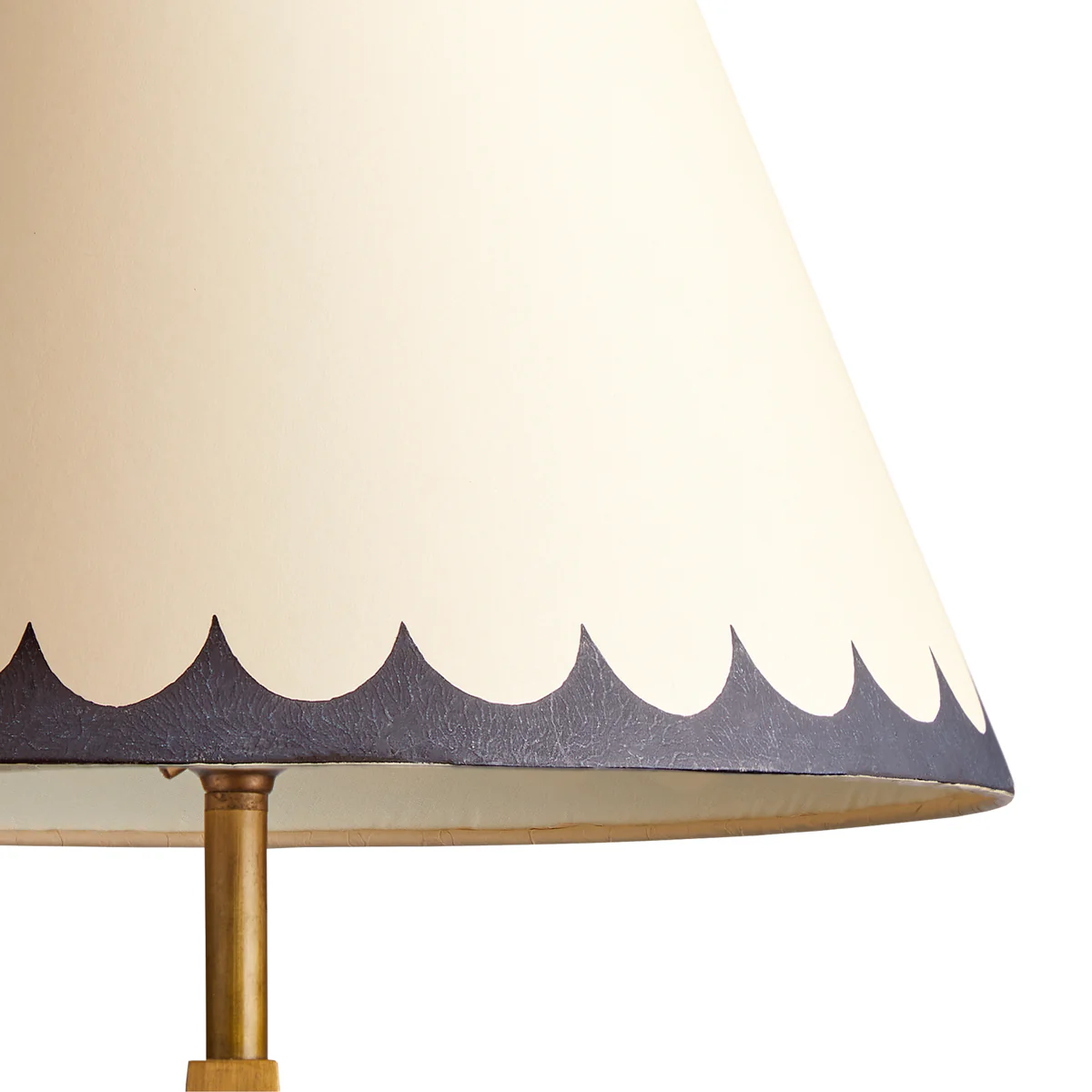 30cm empire shade in jet scallops hand painted card - Image 2