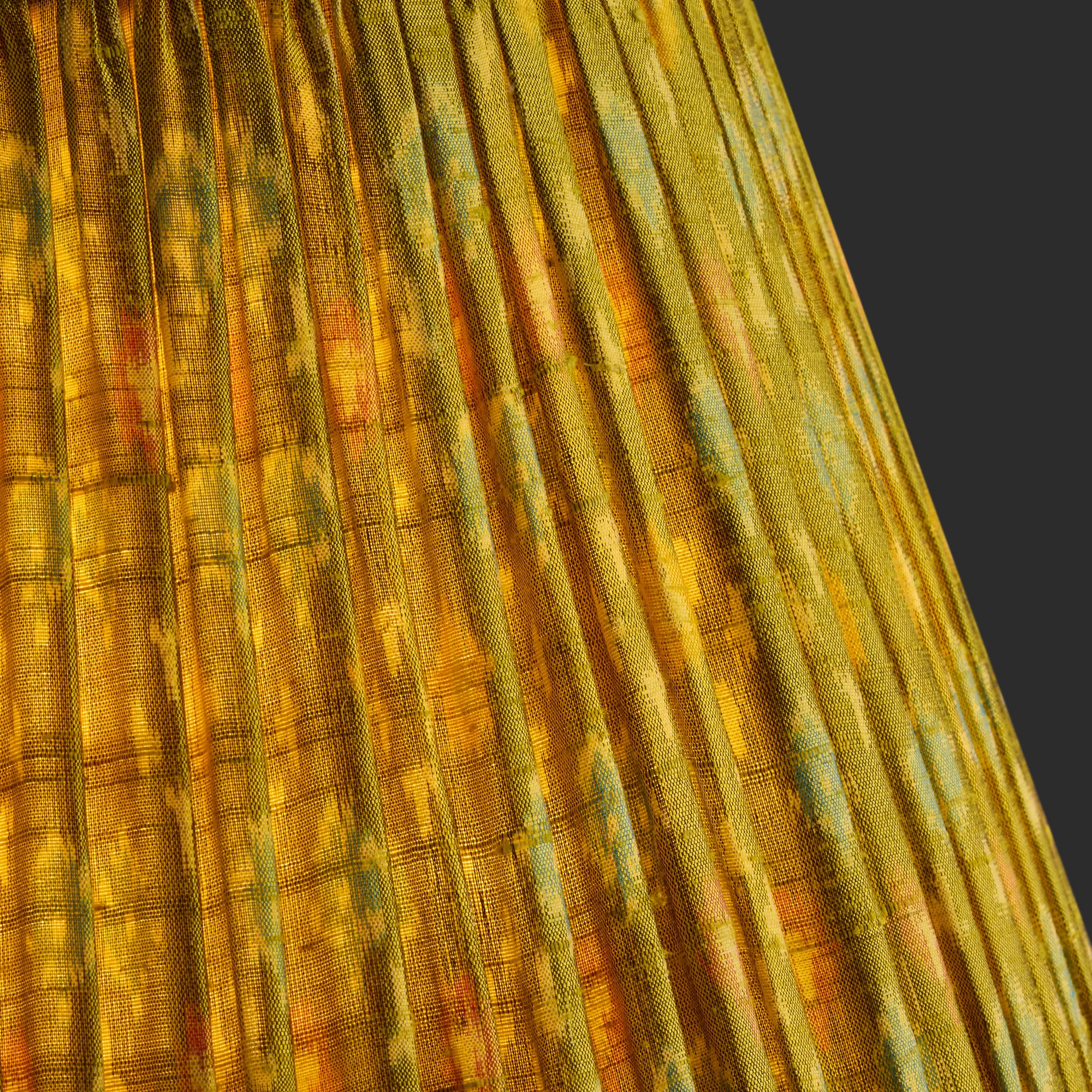 30cm empire shade in lemon and lime slub silk - Image 3
