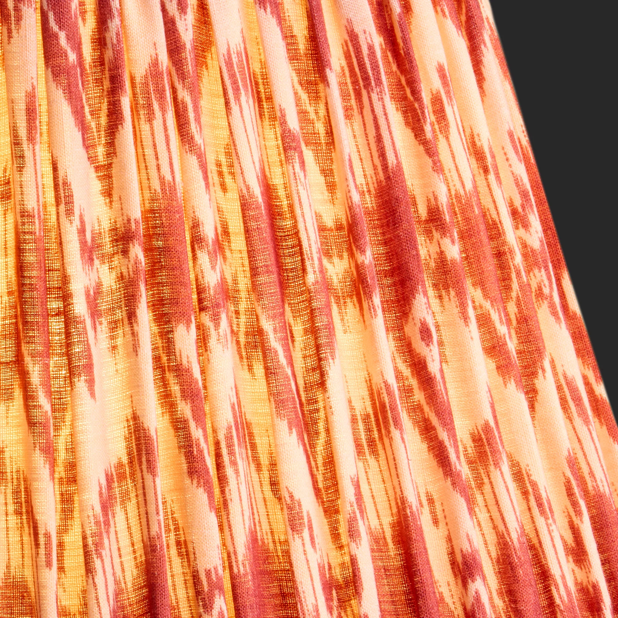 30cm empire shade in red Zaraband gathered linen by GP & J Baker - Image 3