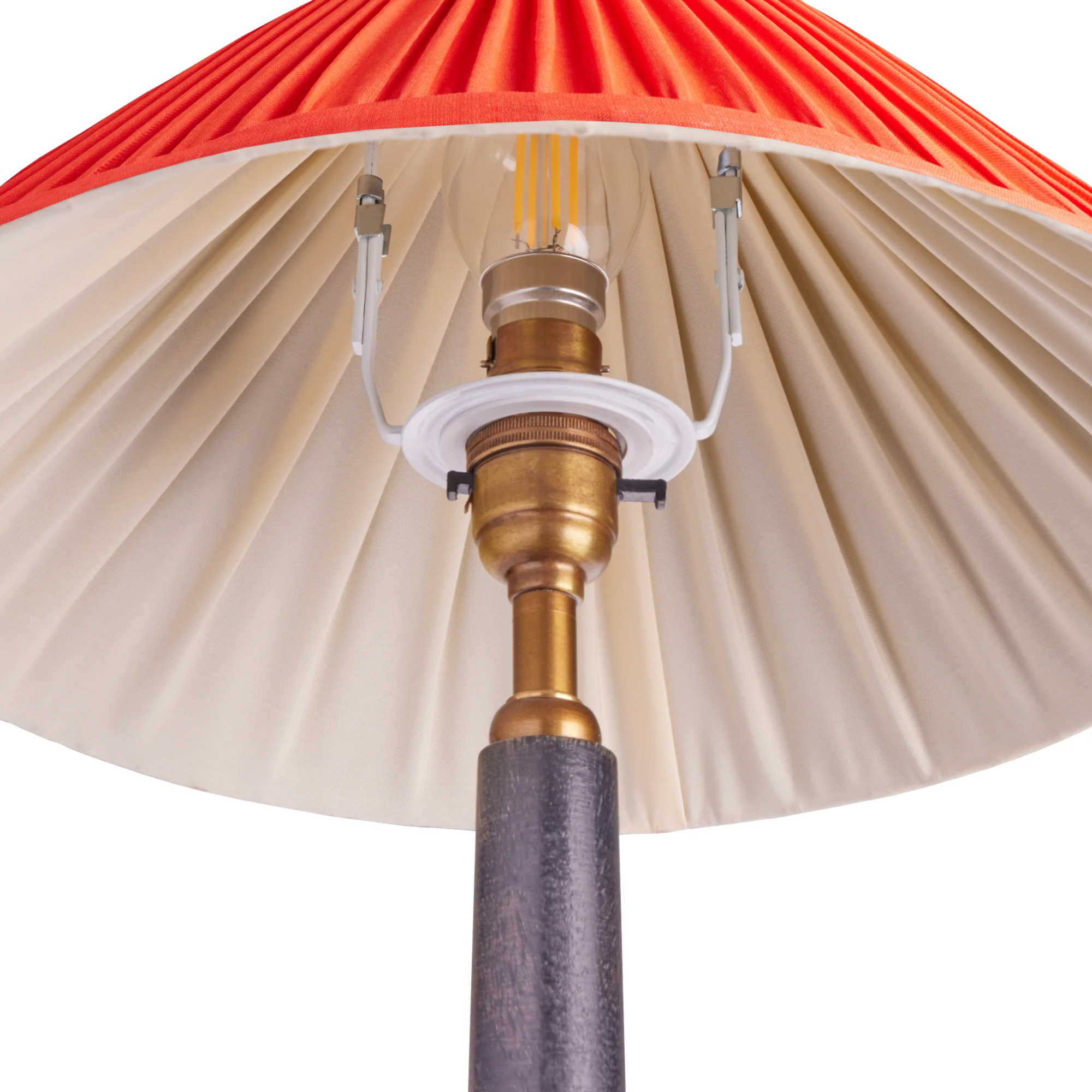 30cm extreme empire shade in Flame stonewashed linen - Image 4