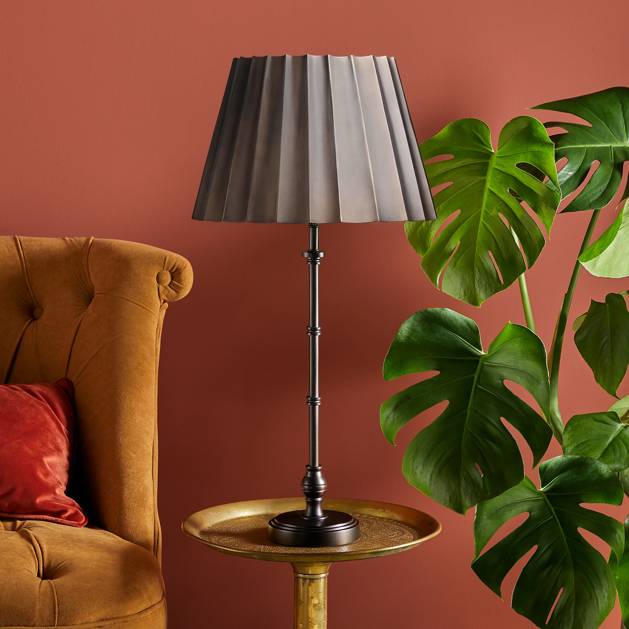30cm straight empire Ruckle shade in bronze - Image 5