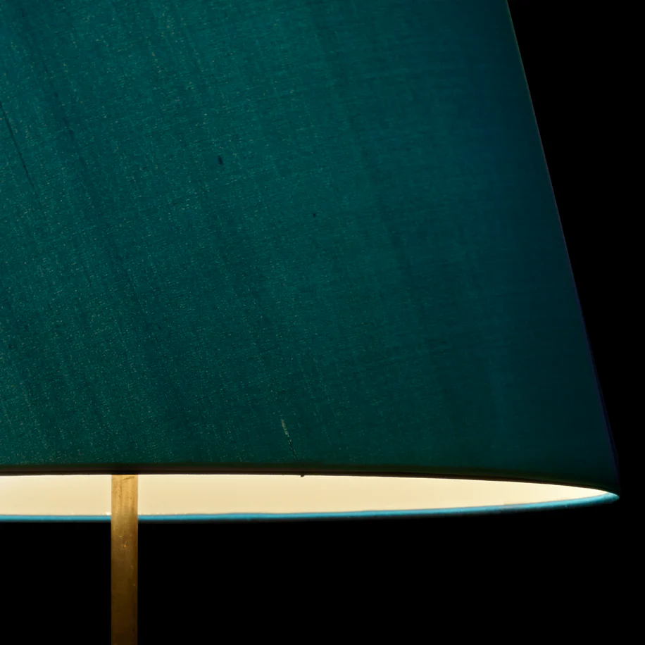 30cm straight empire lampshade in peacock dupion silk - Image 2