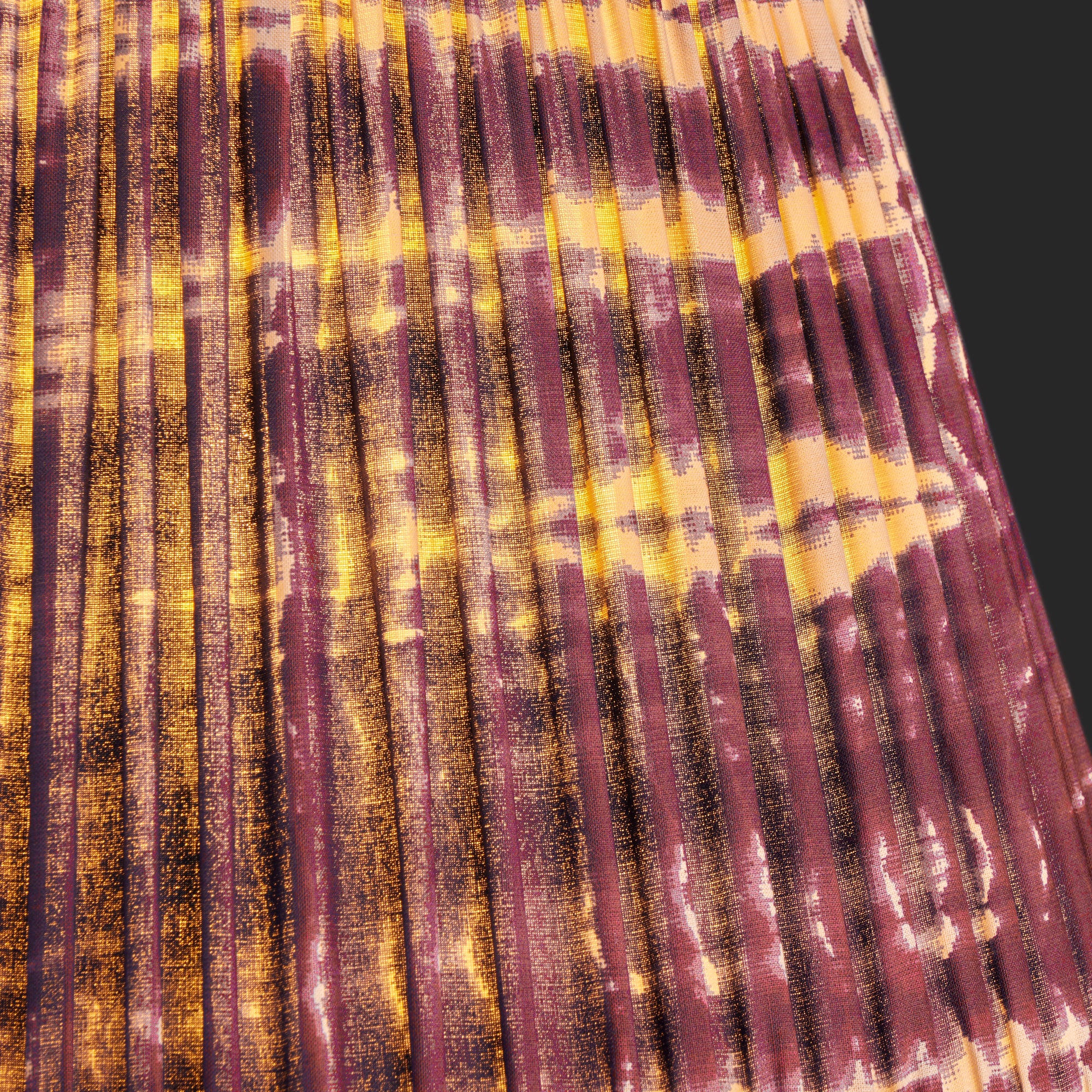 30cm straight empire shade in Crimson tie dyed cotton - Image 3