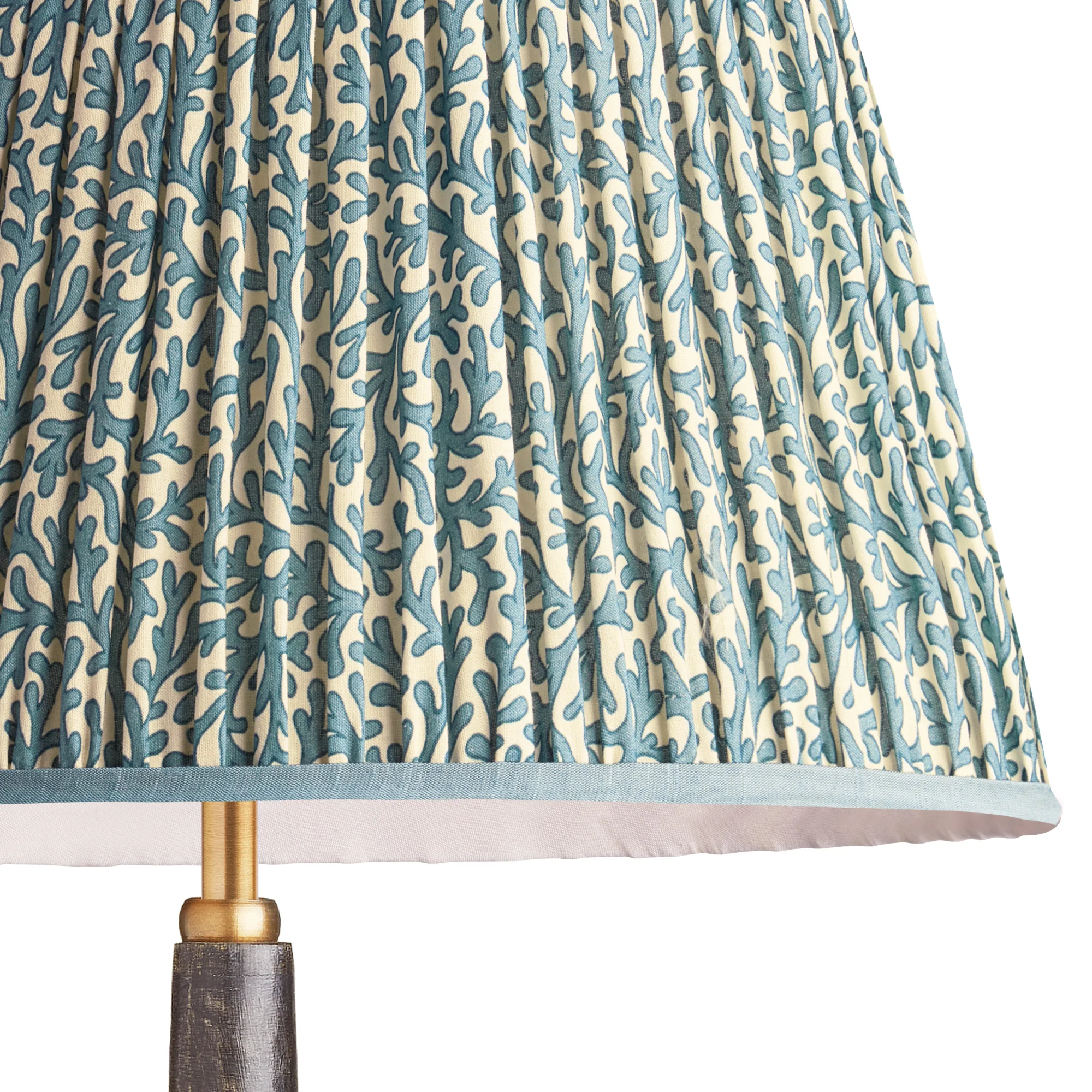 30cm straight empire shade in denim Tuffley gathered cotton by GP & J Baker - Image 2