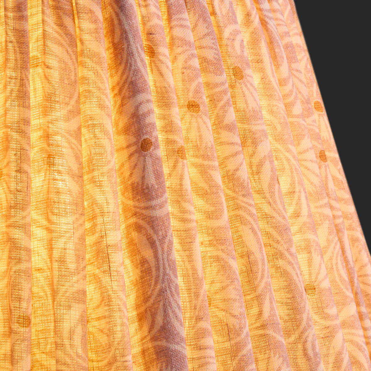 30cm Straight empire shade in dirty rose 'spriglee' linen by Ellen Merchant - Image 5