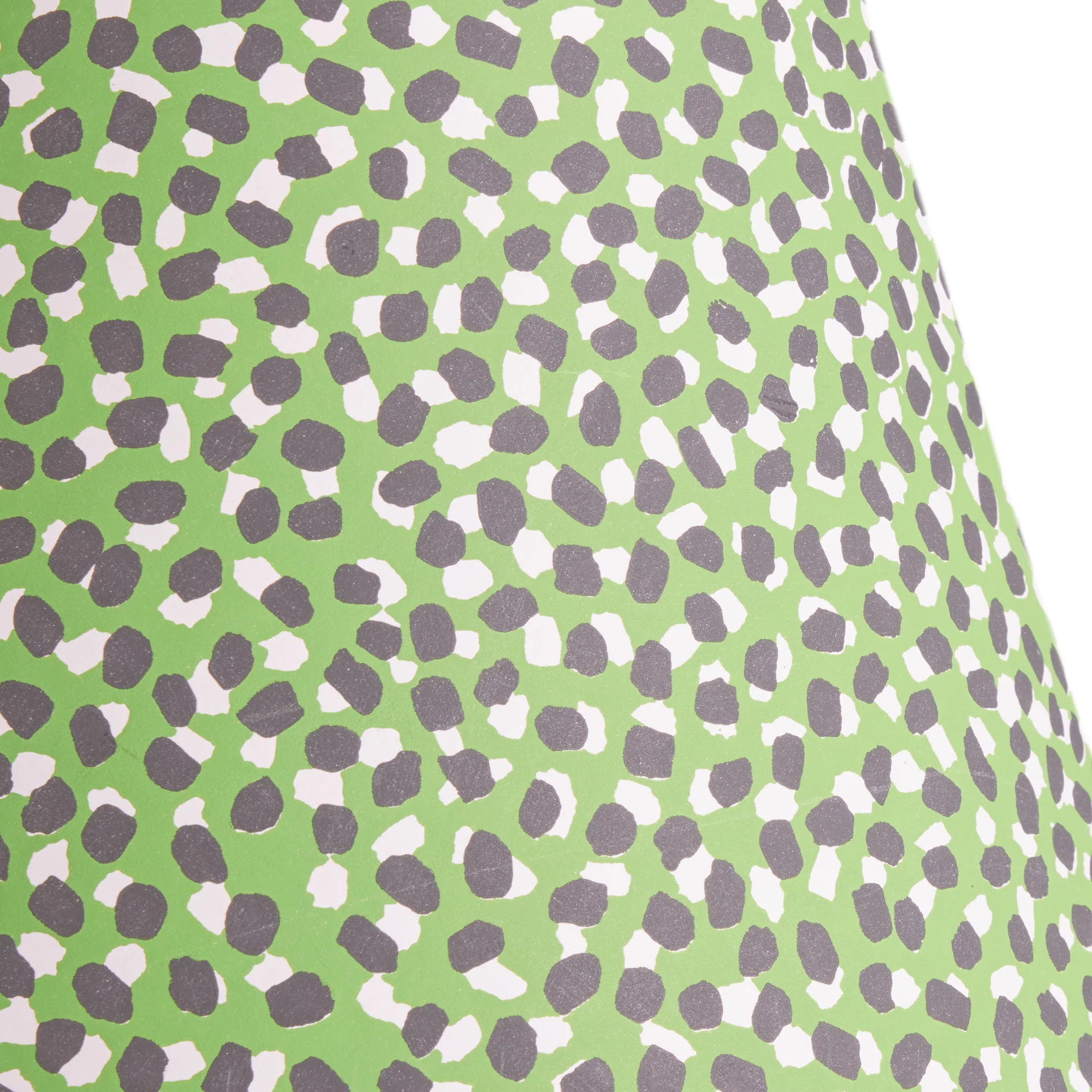 30cm straight empire shade in emerald, black and white Polka Dot paper by GP & J Baker