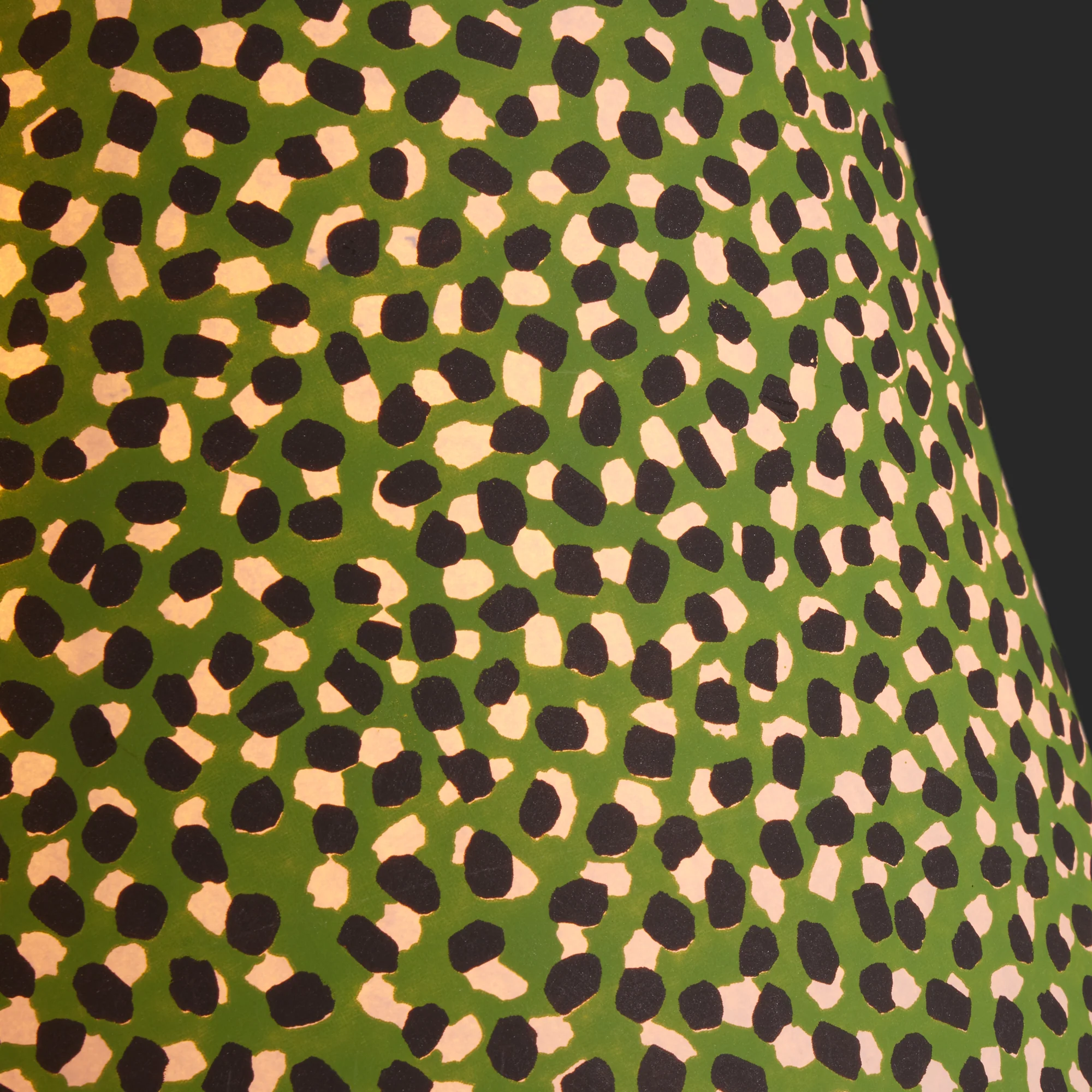 30cm straight empire shade in emerald, black and white Polka Dot paper by GP & J Baker - Image 3