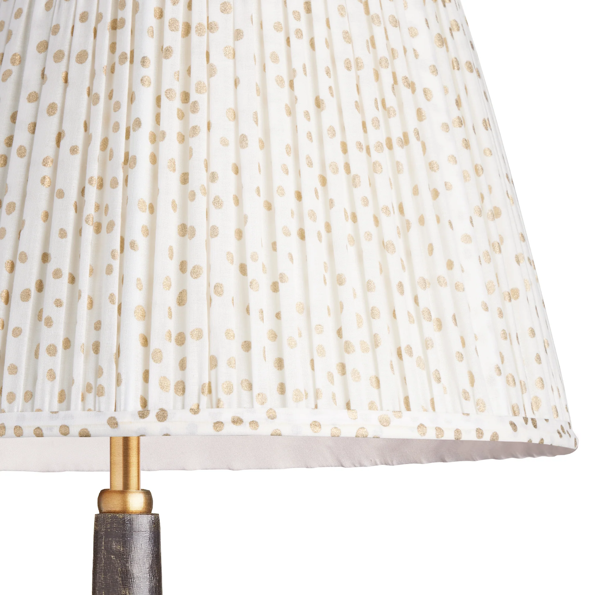 30cm straight empire shade in gold dotty - Image 2