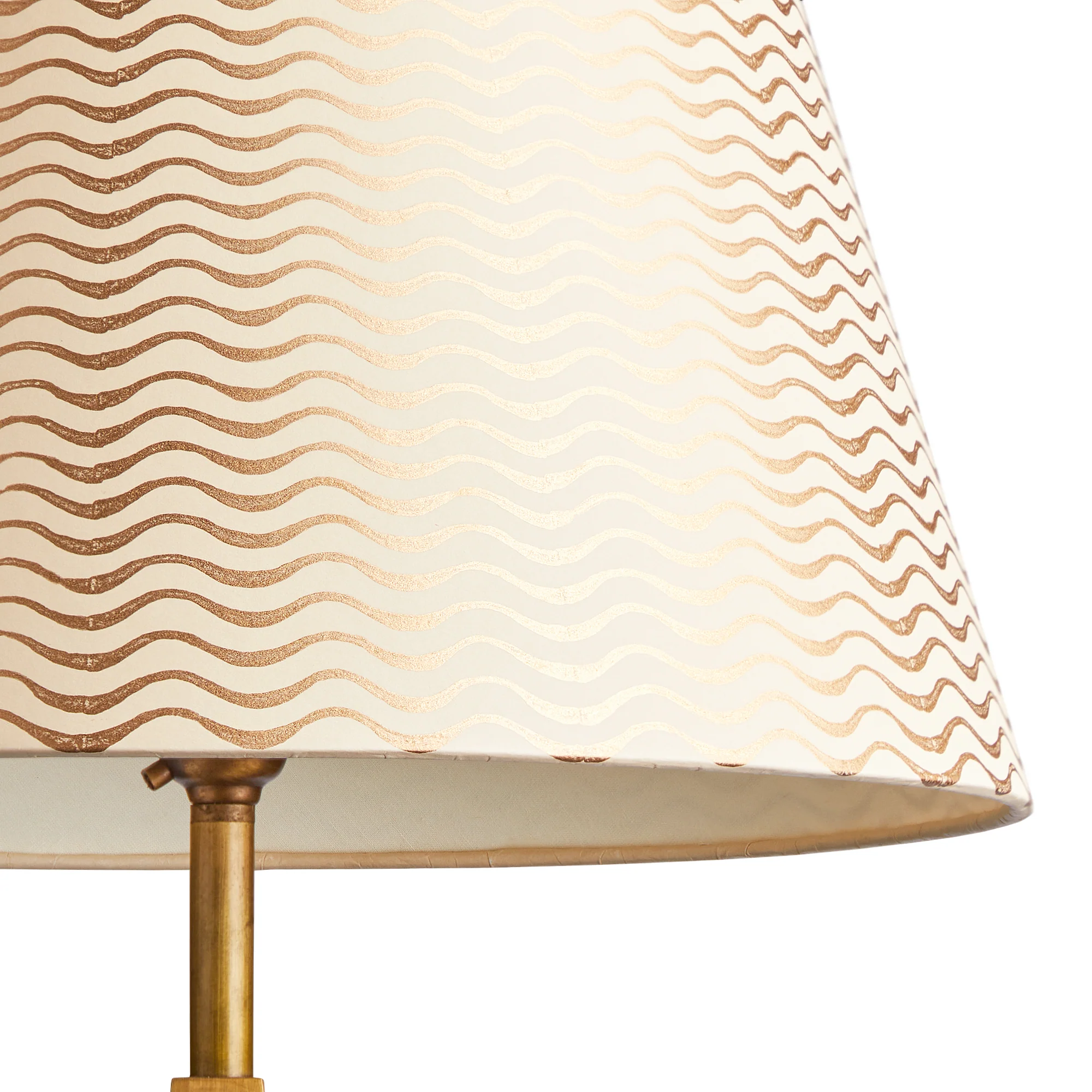 30cm straight empire shade in gold ripples hand painted card - Image 2